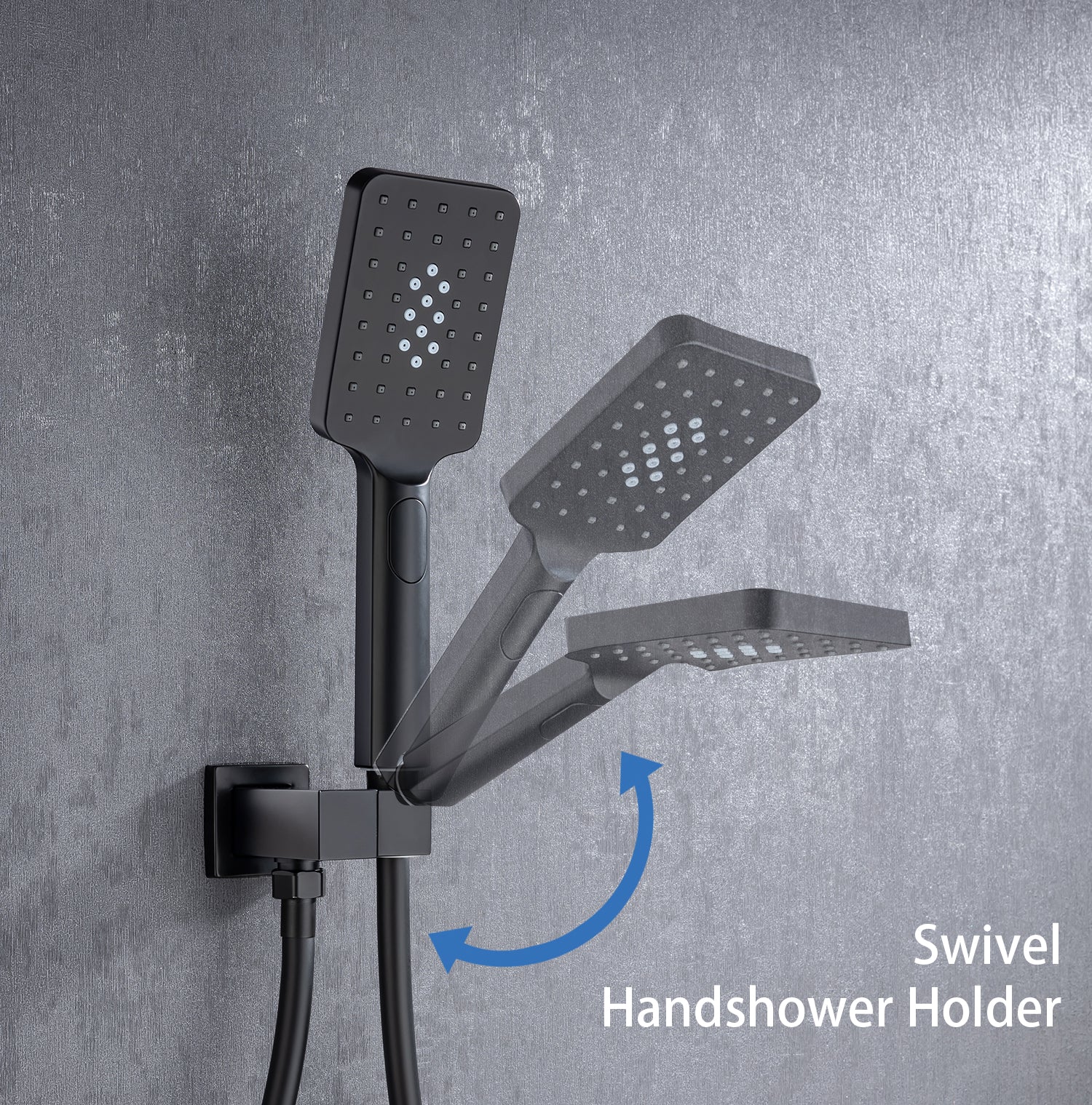 12" Shower Head 2-way Wall-Mount Square Shower Faucet with Rough in-Valve