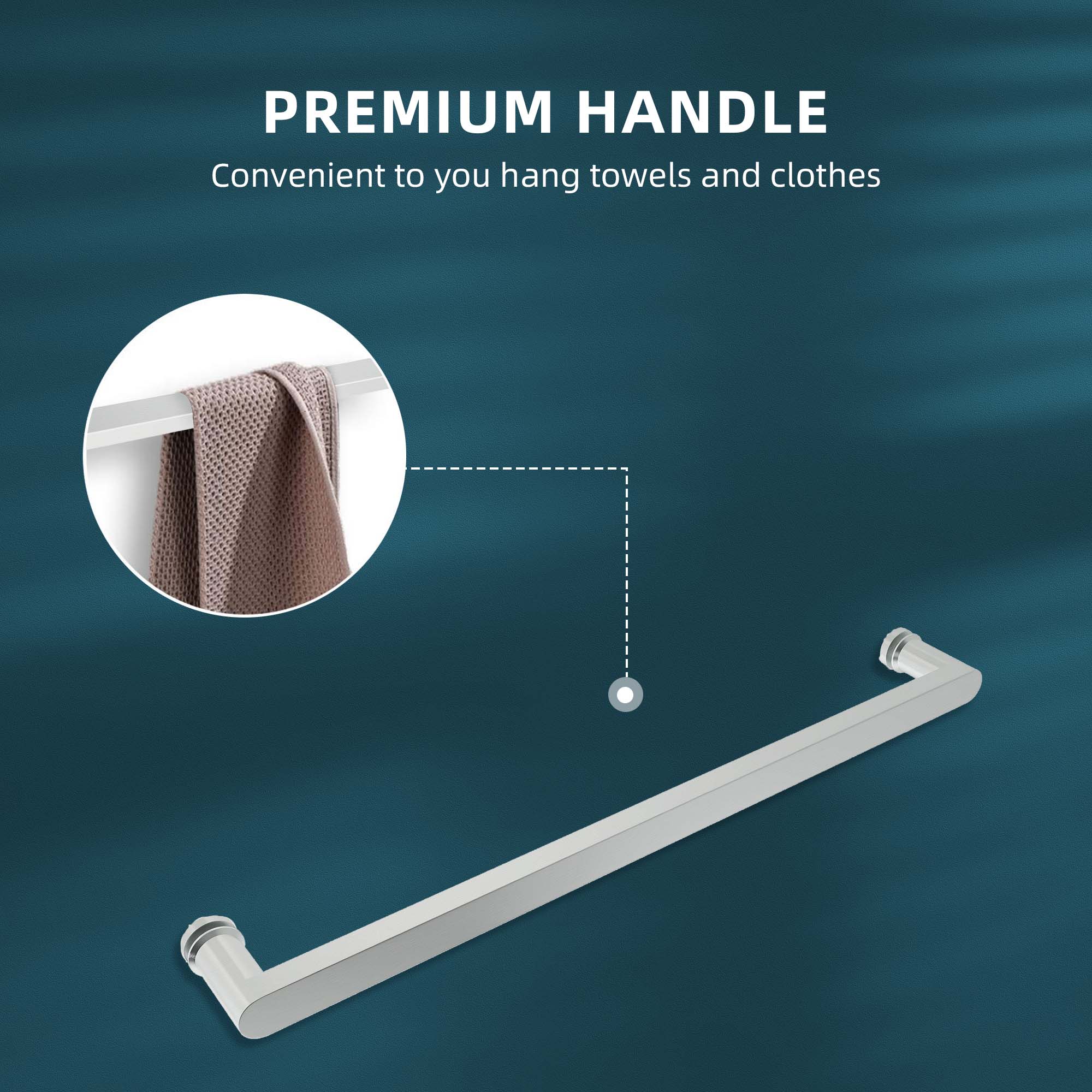 57" - 60" W 79" H Frameless Double Sliding Shower Door with Tempered Glass in Brushed Nickel