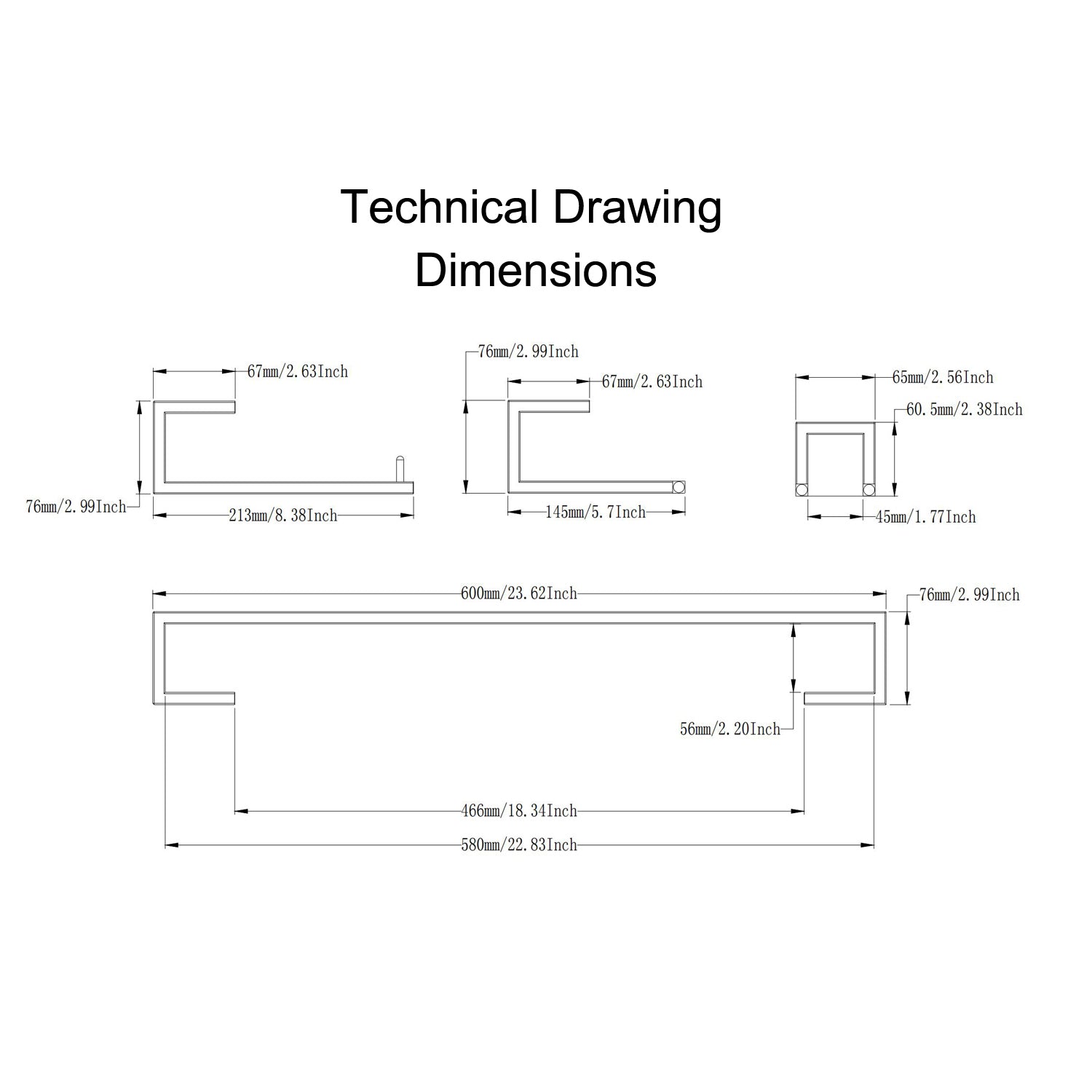 4-Piece Bathroom Hardware Set