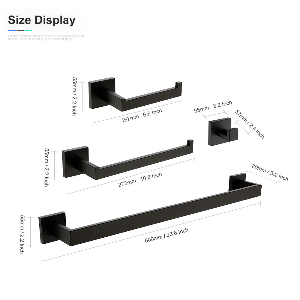4-Piece Bathroom Hardware Set