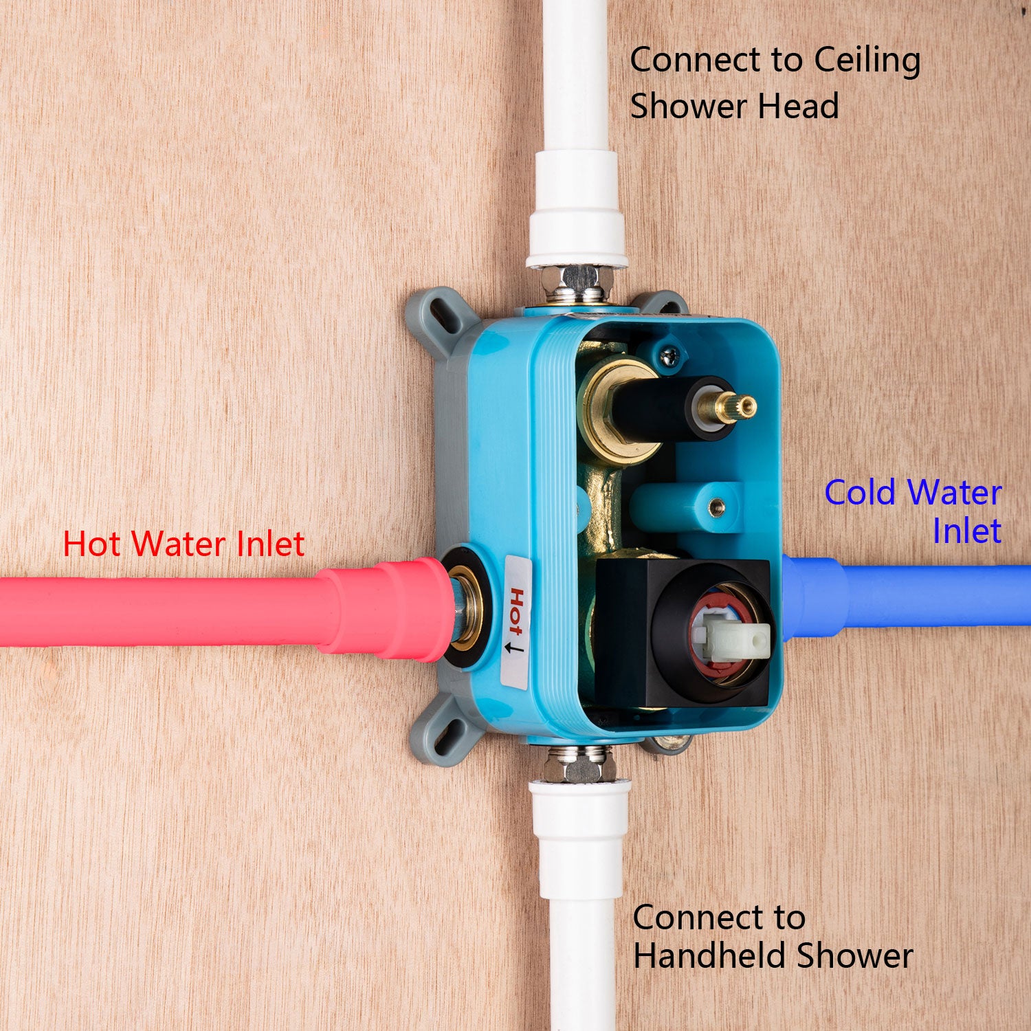 12" Wall Mount Complete Shower System with Rough-in Valve