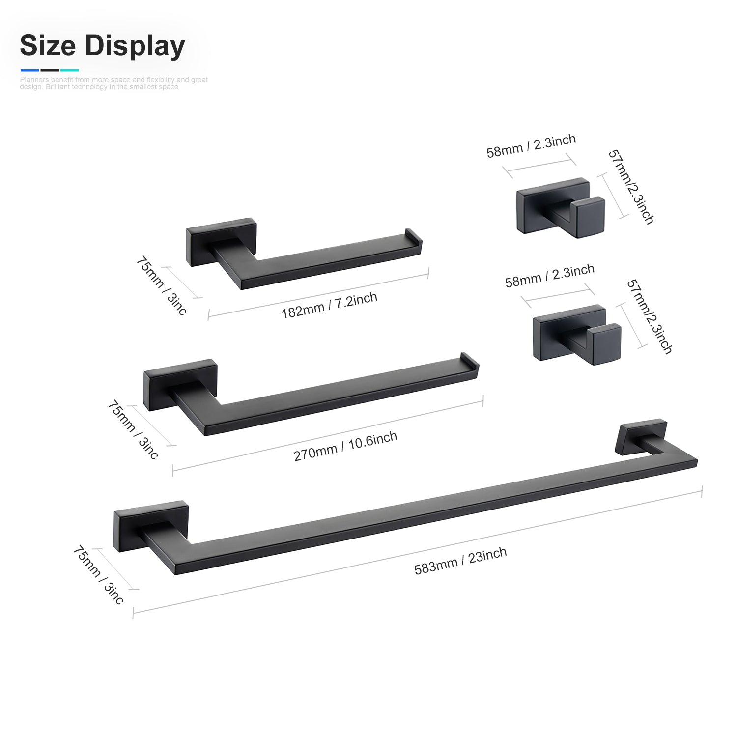 5-Piece Bathroom Hardware Set