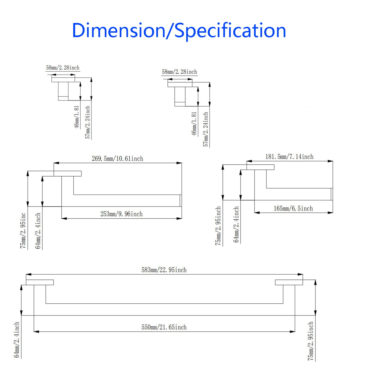 5-Piece Bathroom Hardware Set
