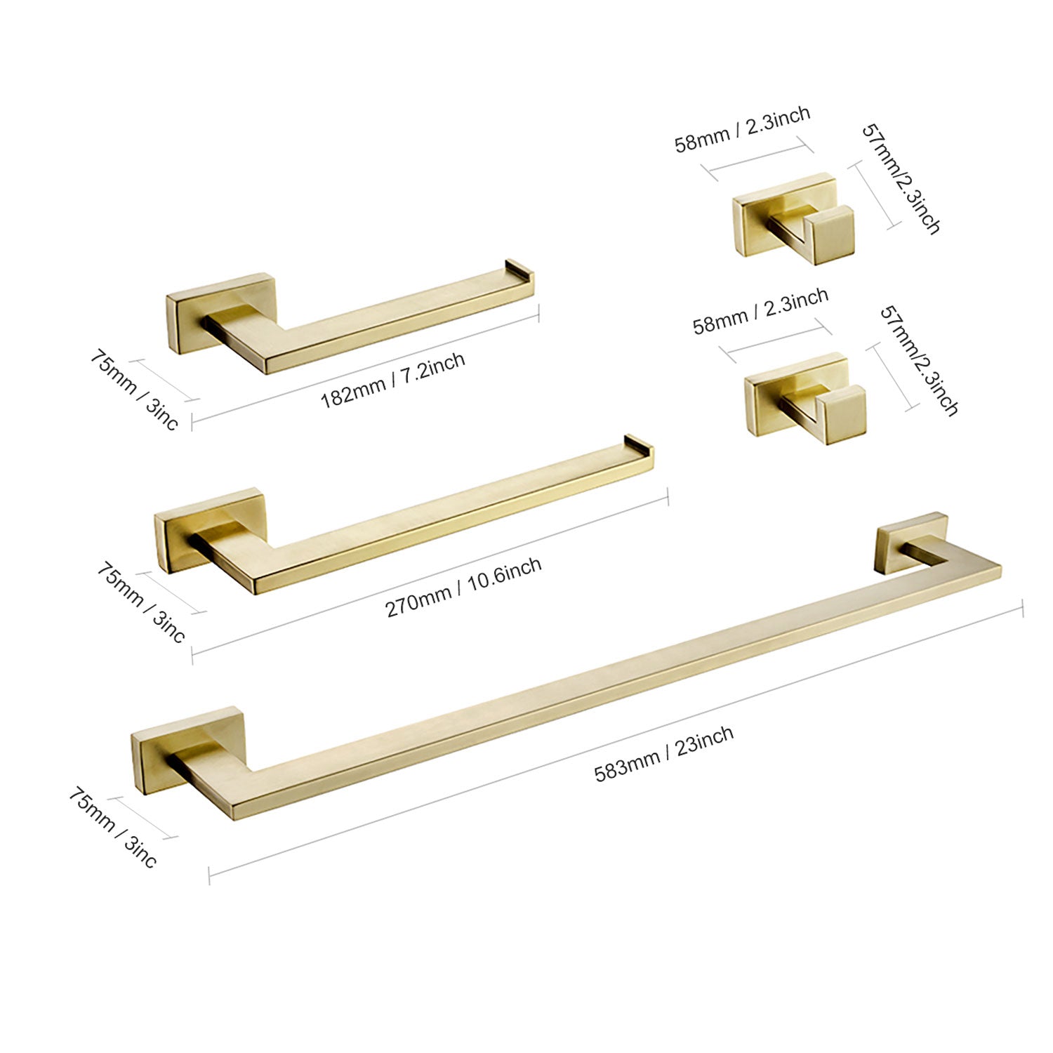 5-Piece Bathroom Hardware Set