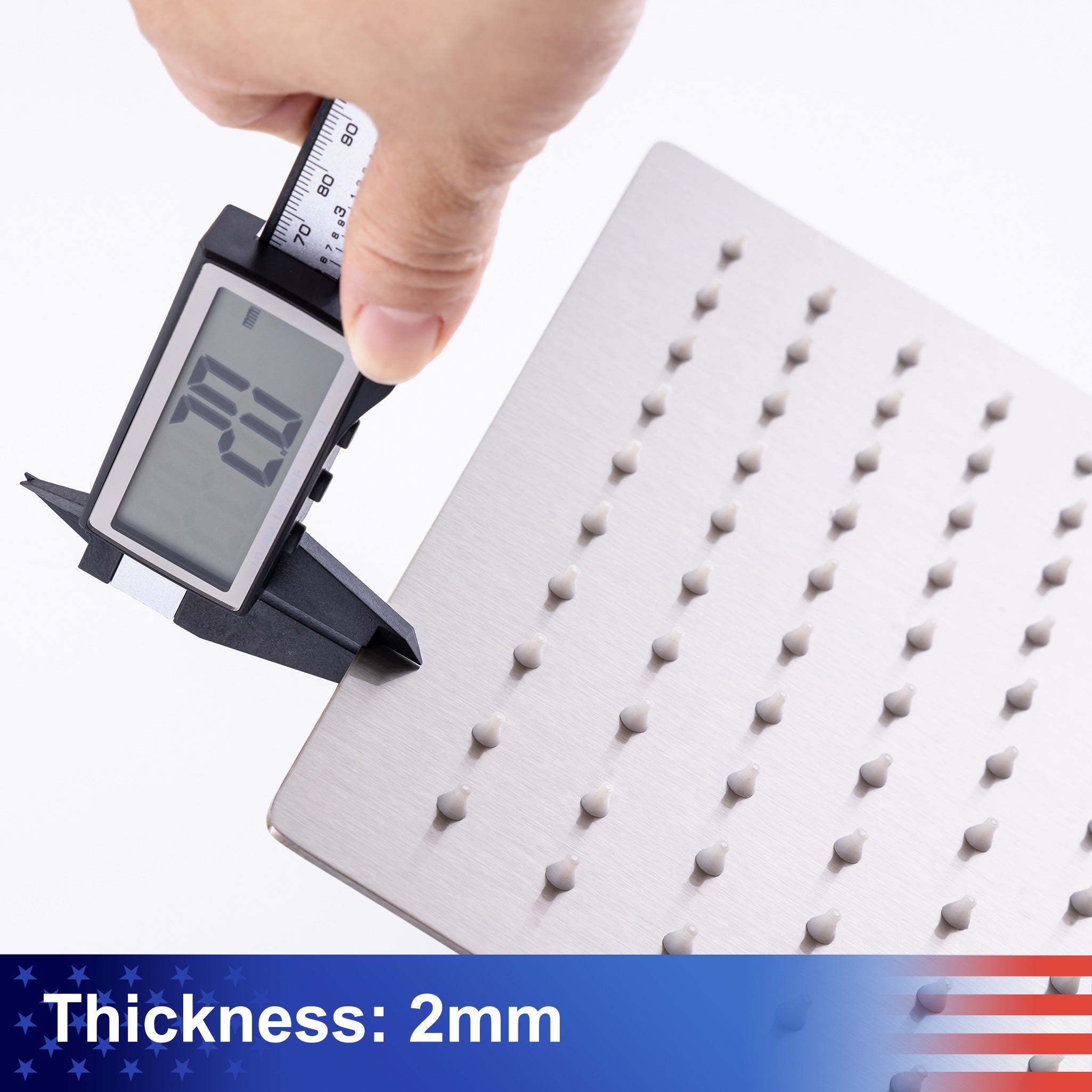 12" Square Rain Fixed Shower Head 1.8 GPM