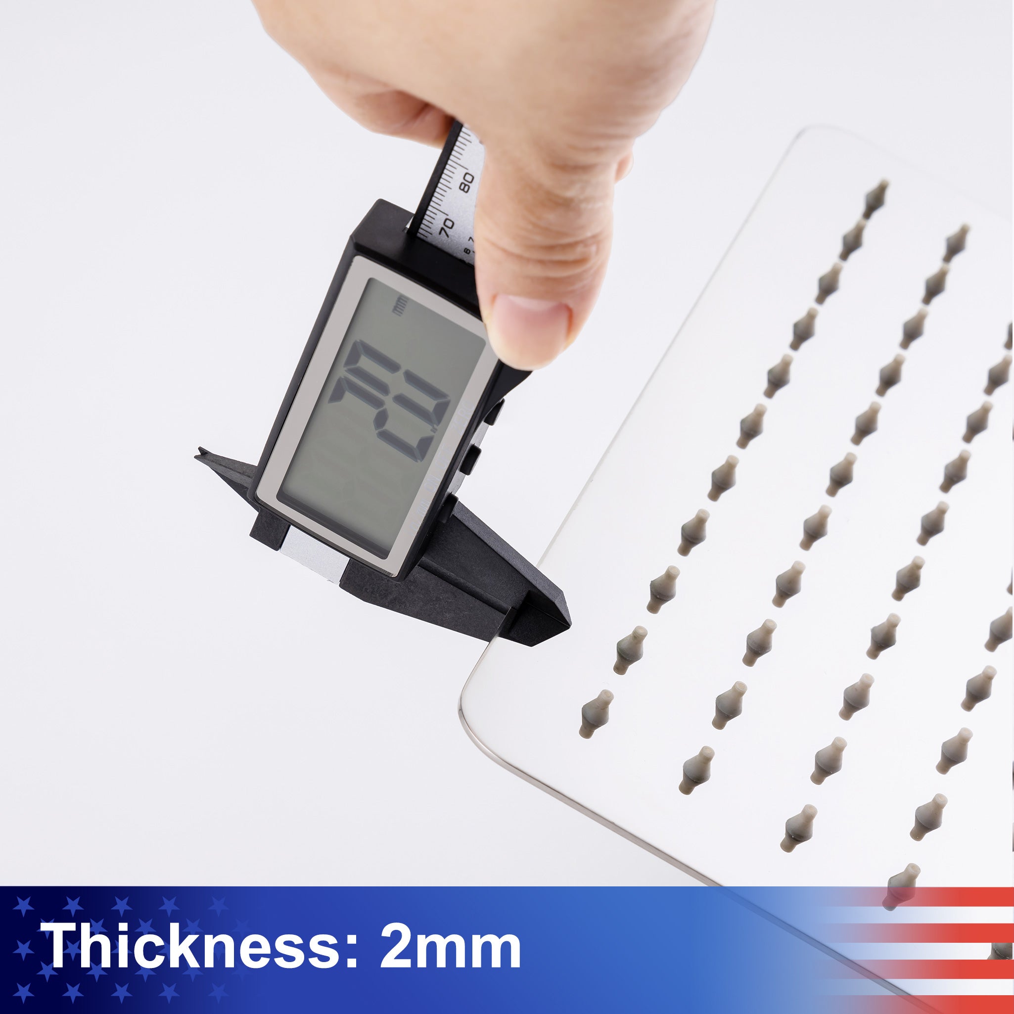 12" Square Rain Fixed Shower Head 1.8 GPM