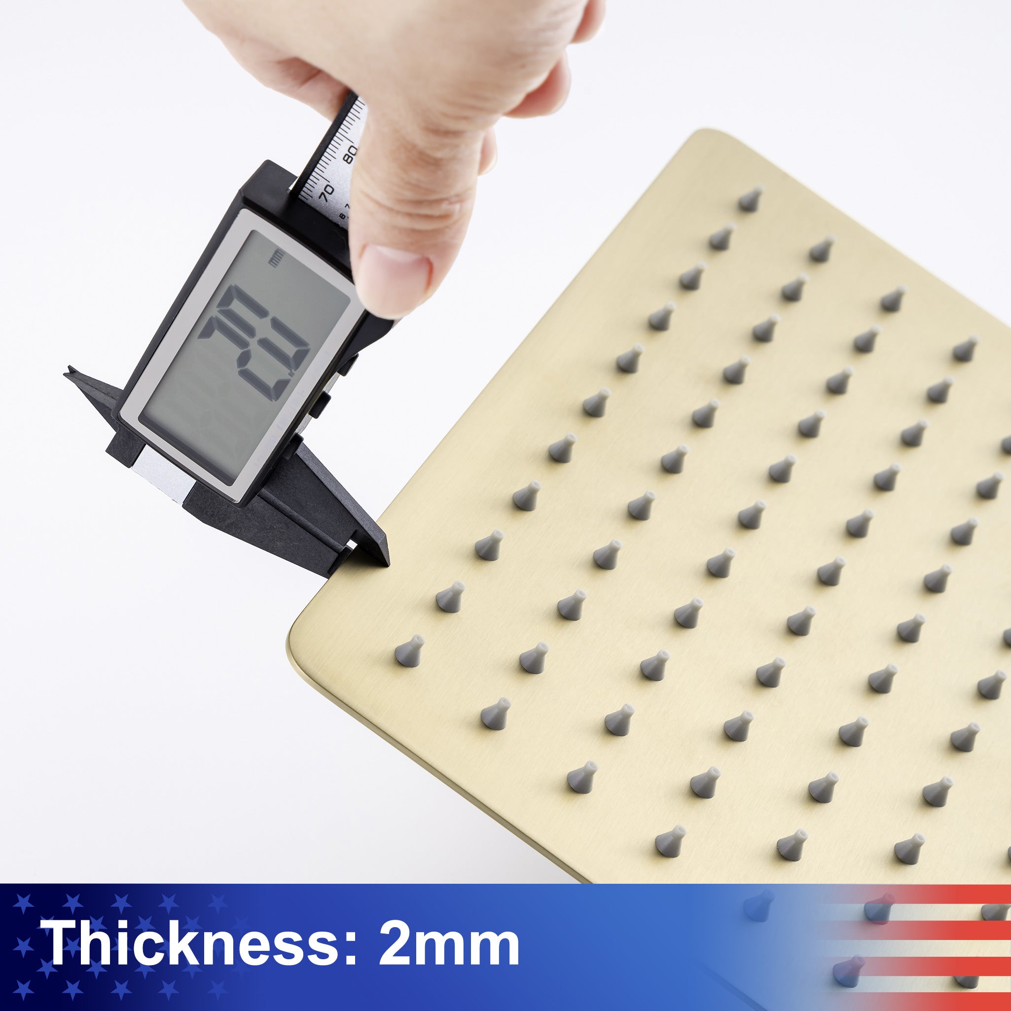 12" Square Rain Fixed Shower Head 1.8 GPM