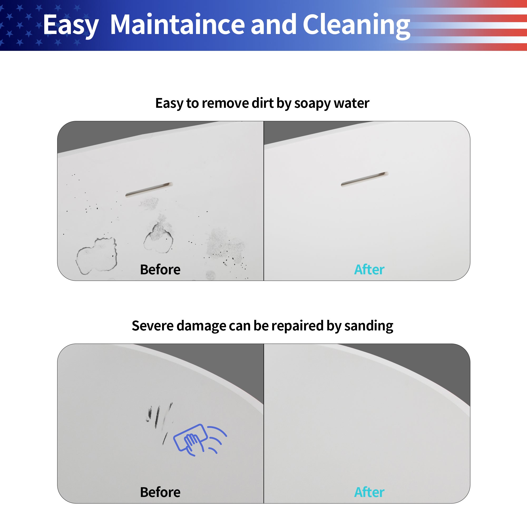 69" Oval Freestanding Solid Surface Soaking Bathtub with Overflow