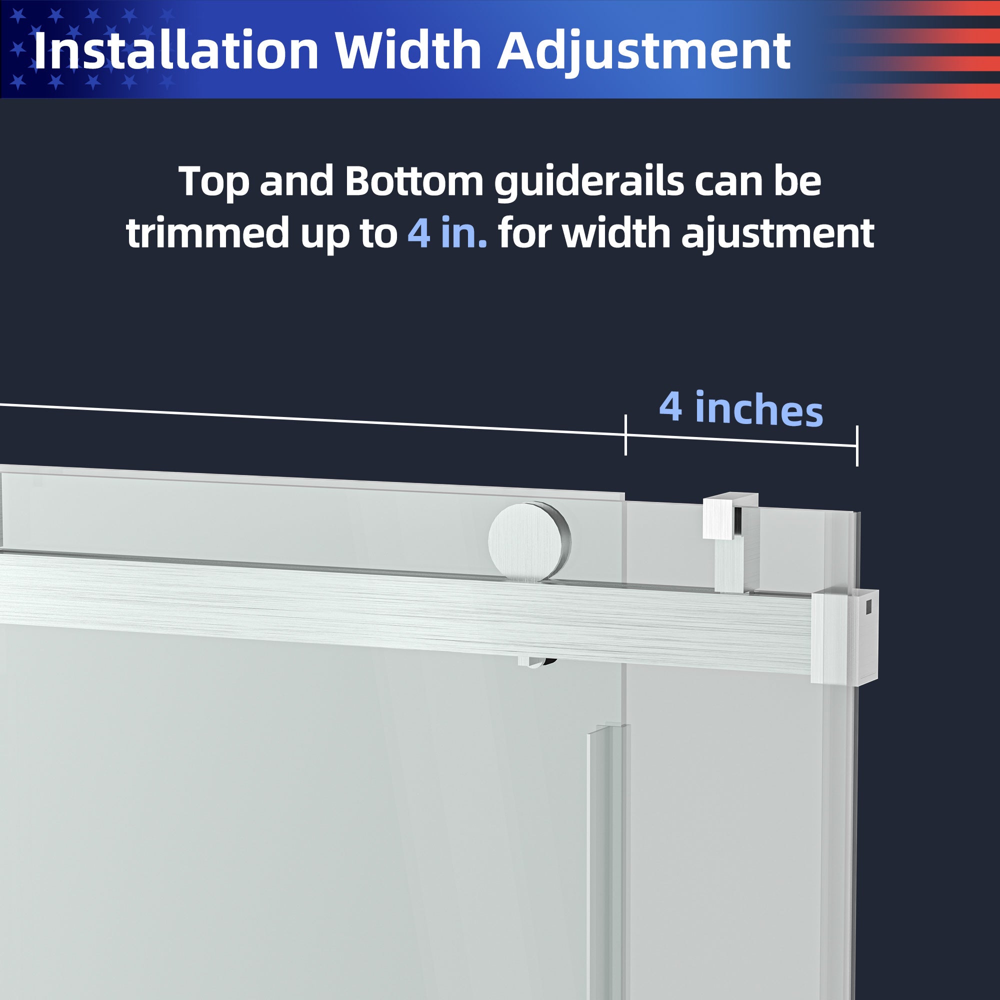 68 to 72 in. W x 76 in. H Sliding Frameless Shower Door with 3/8 Inch (10mm) Thick Tampered Glass in Brushed Nickel