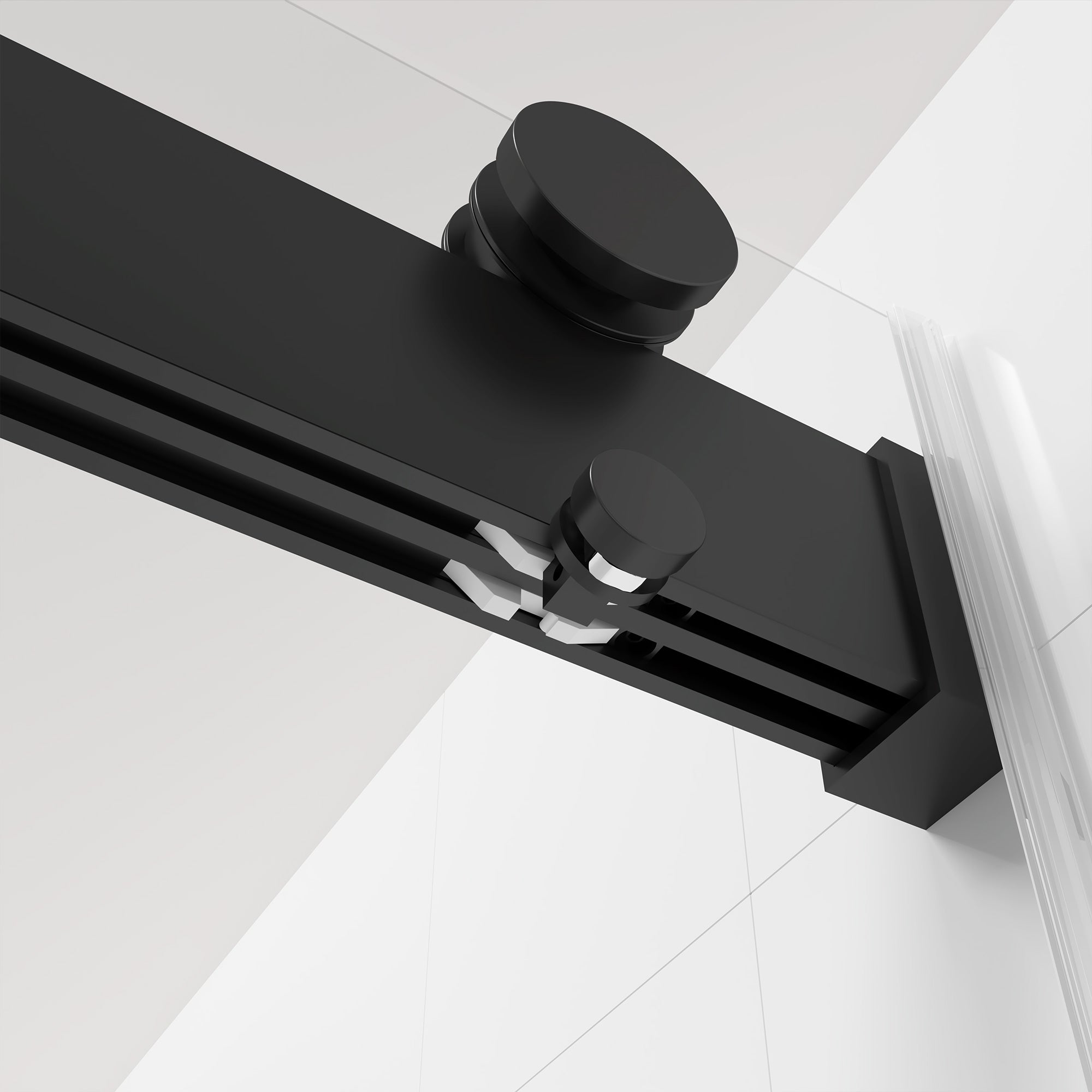 68 to 72 in. W x 76 in. H Sliding Frameless Shower Door with 3/8 Inch (10mm) Thick Tampered Glass in Matte Black