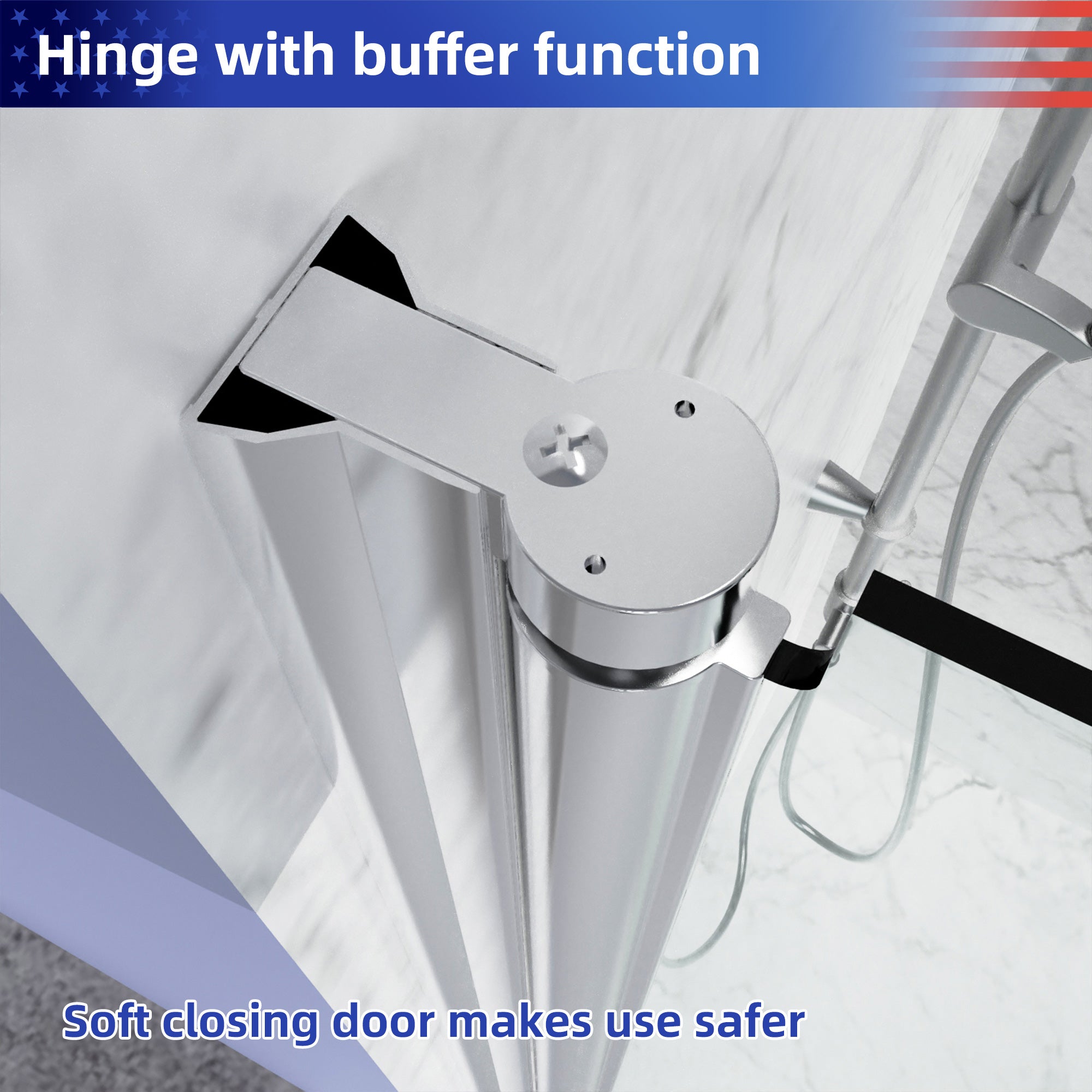 32 to 33-3/8 in. W x 72 in. H Semi-Frameless Pivot Shower Door in Chrome