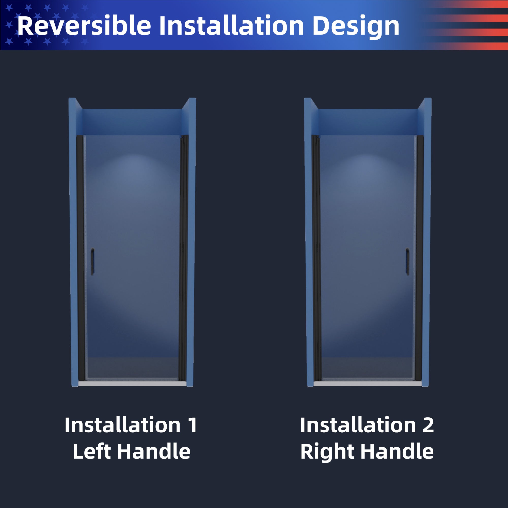 32 to 33-3/8 in. W x 72 in. H Semi-Frameless Pivot Shower Door in Matte Black