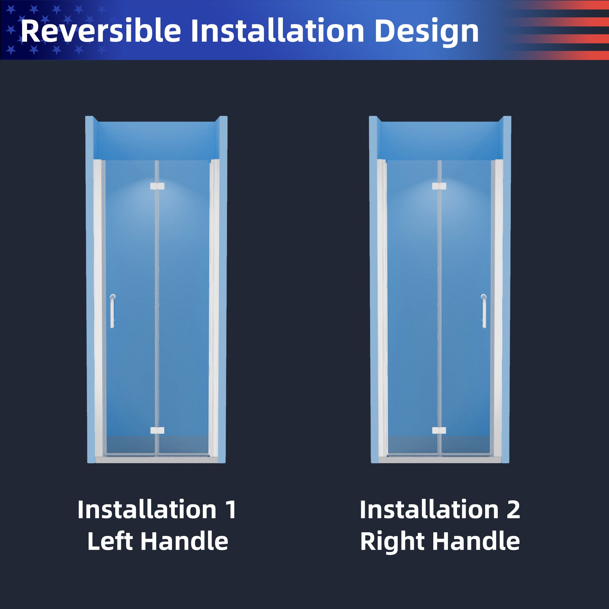 36 to 37-3/8 in. W x 72 in. H Semi-Frameless Bi-Fold Shower Doors in Chrome