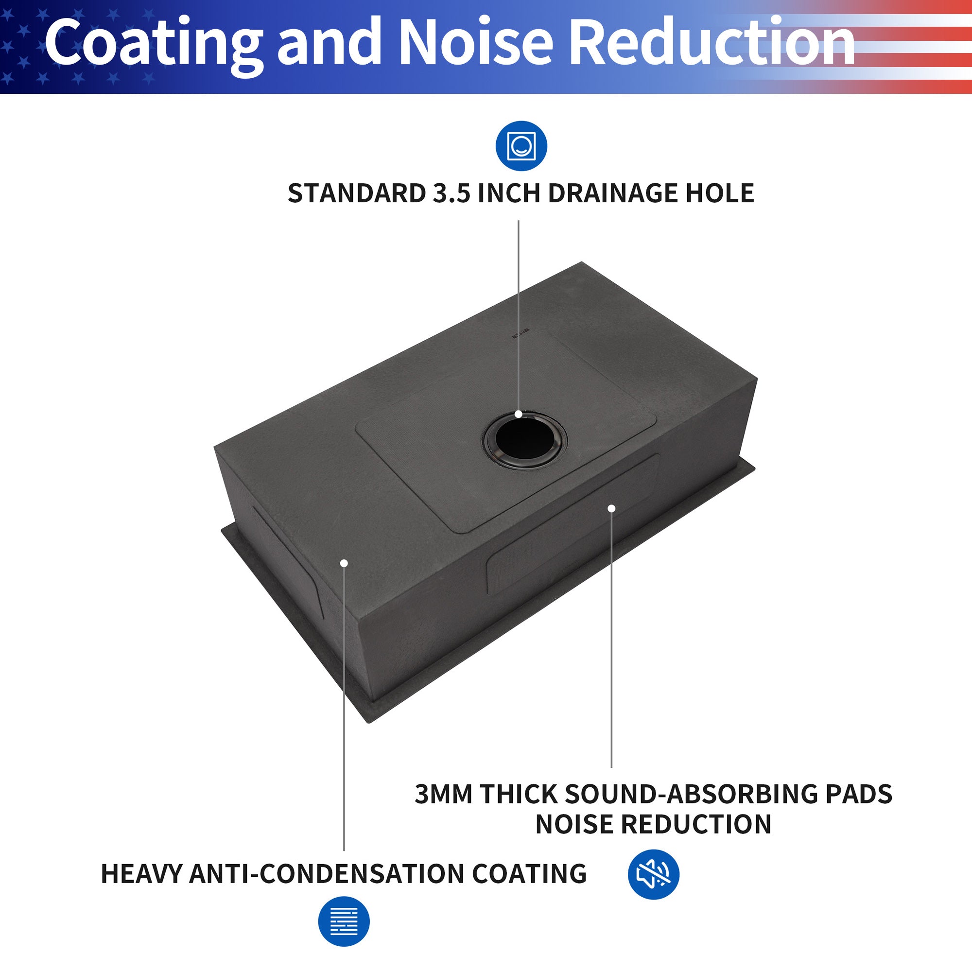 Undermount Single Bowl Stainless Steel Kitchen Sink