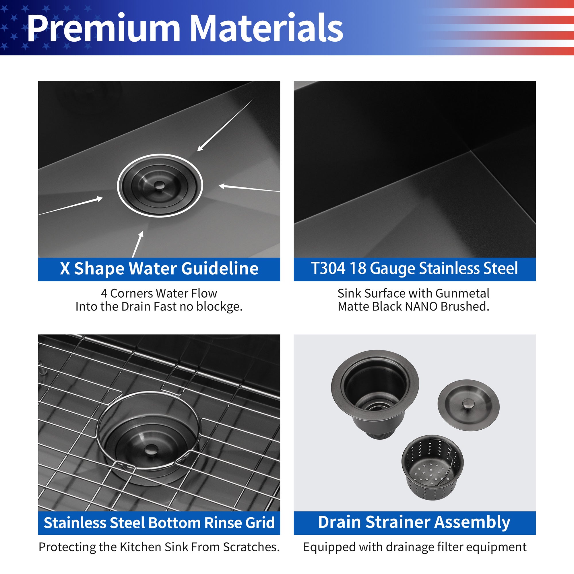 Undermount Single Bowl Stainless Steel Kitchen Sink