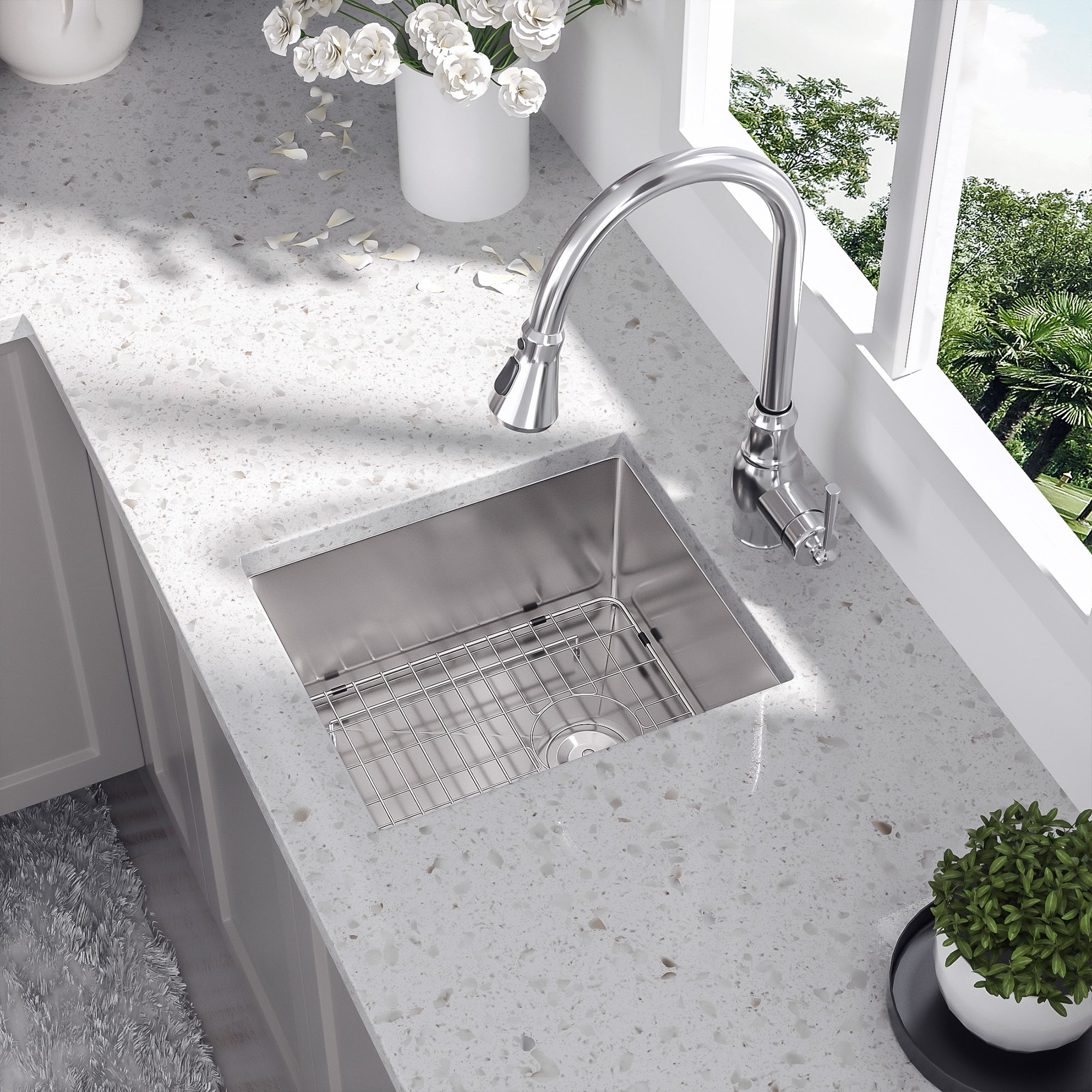 Undermount Single Bowl Stainless Steel Kitchen Sink