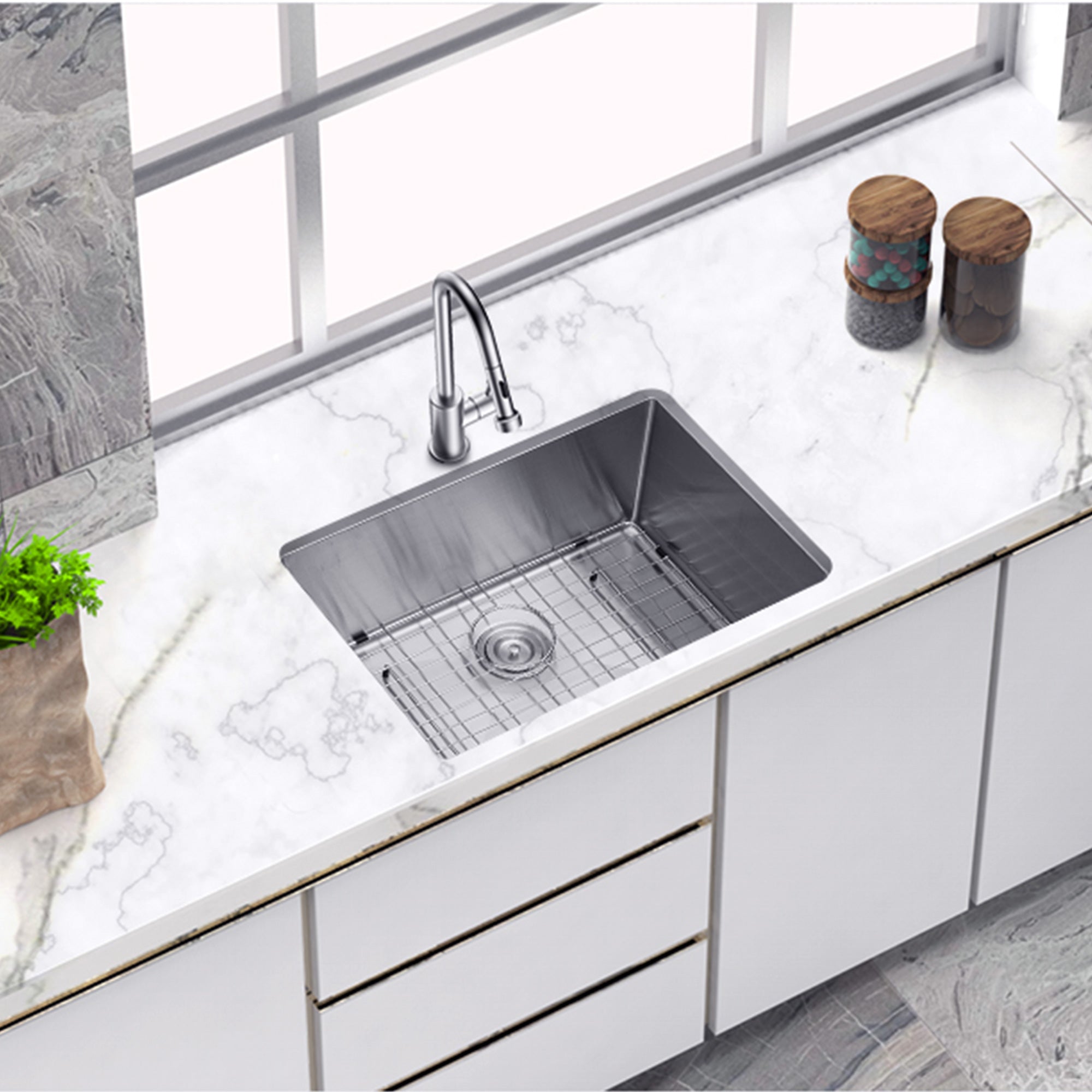 Undermount Single Bowl Stainless Steel Kitchen Sink