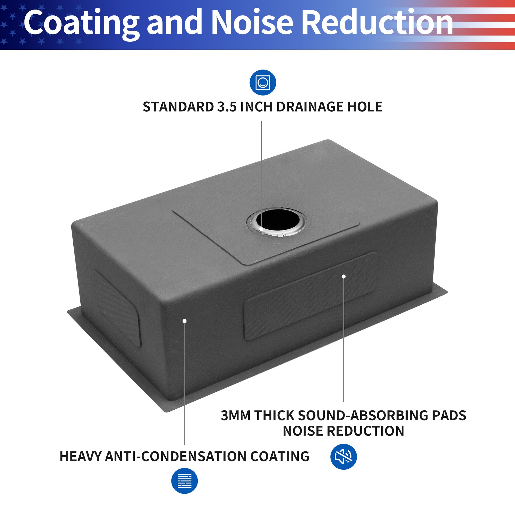 Undermount Single Bowl Stainless Steel Kitchen Sink