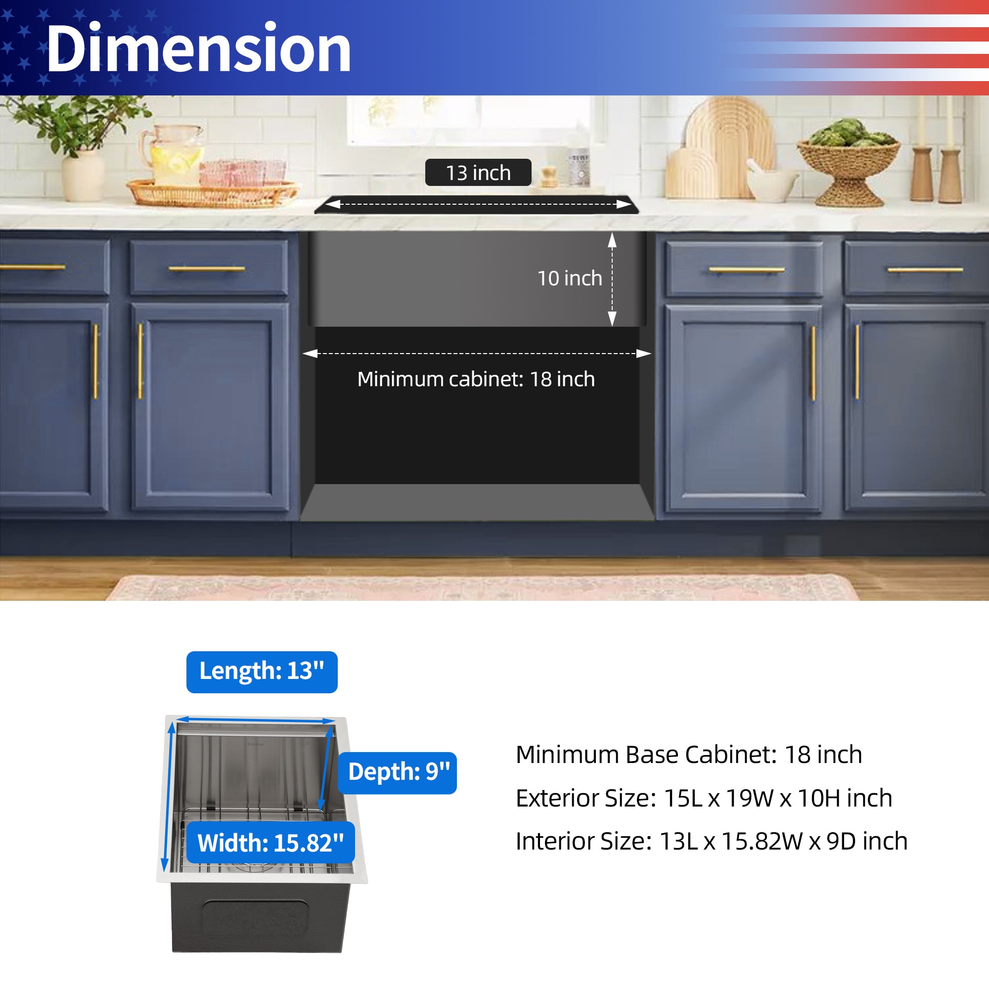 Undermount Single Bowl Stainless Steel Kitchen Sink with Workstation