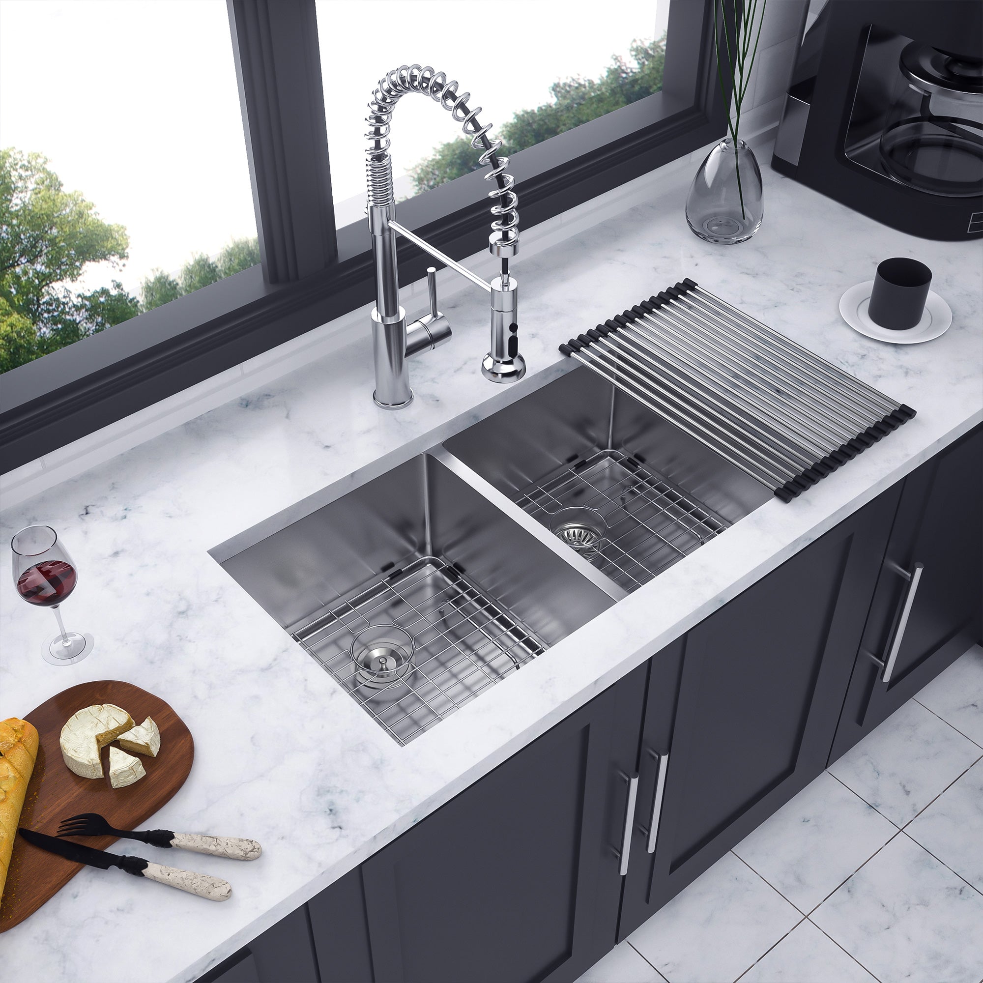 Undermount Double Bowl Stainless Steel Kitchen Sink