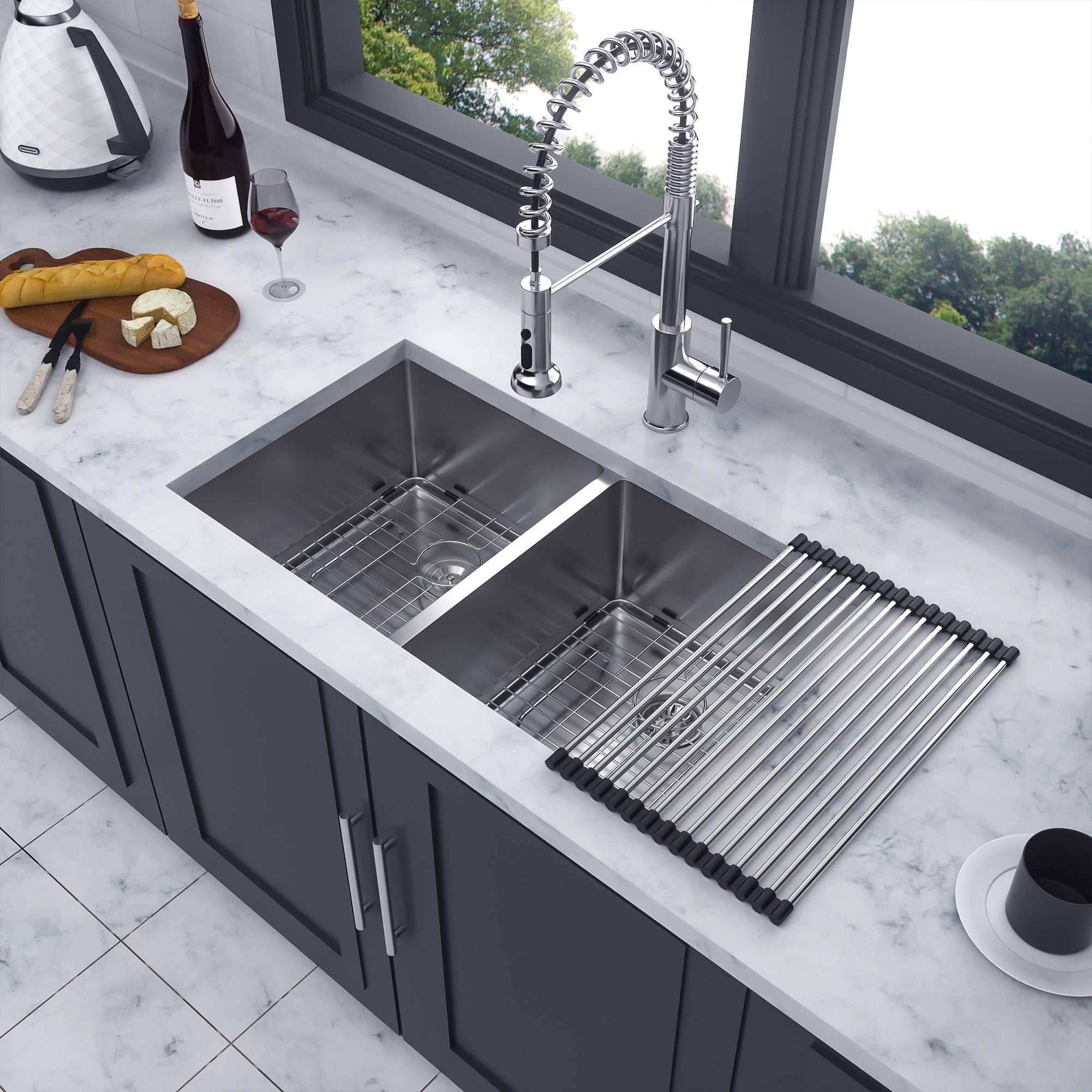 Undermount Double Bowl Stainless Steel Kitchen Sink