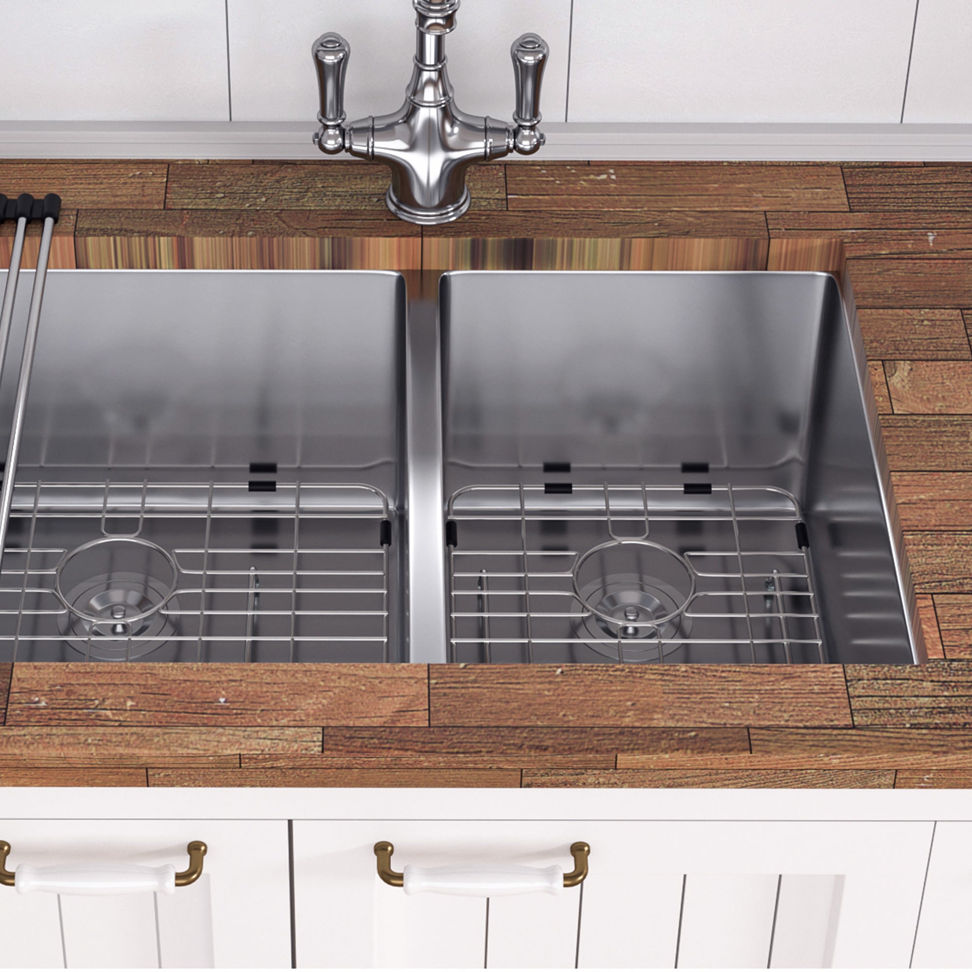 Undermount Double Bowl Stainless Steel Kitchen Sink