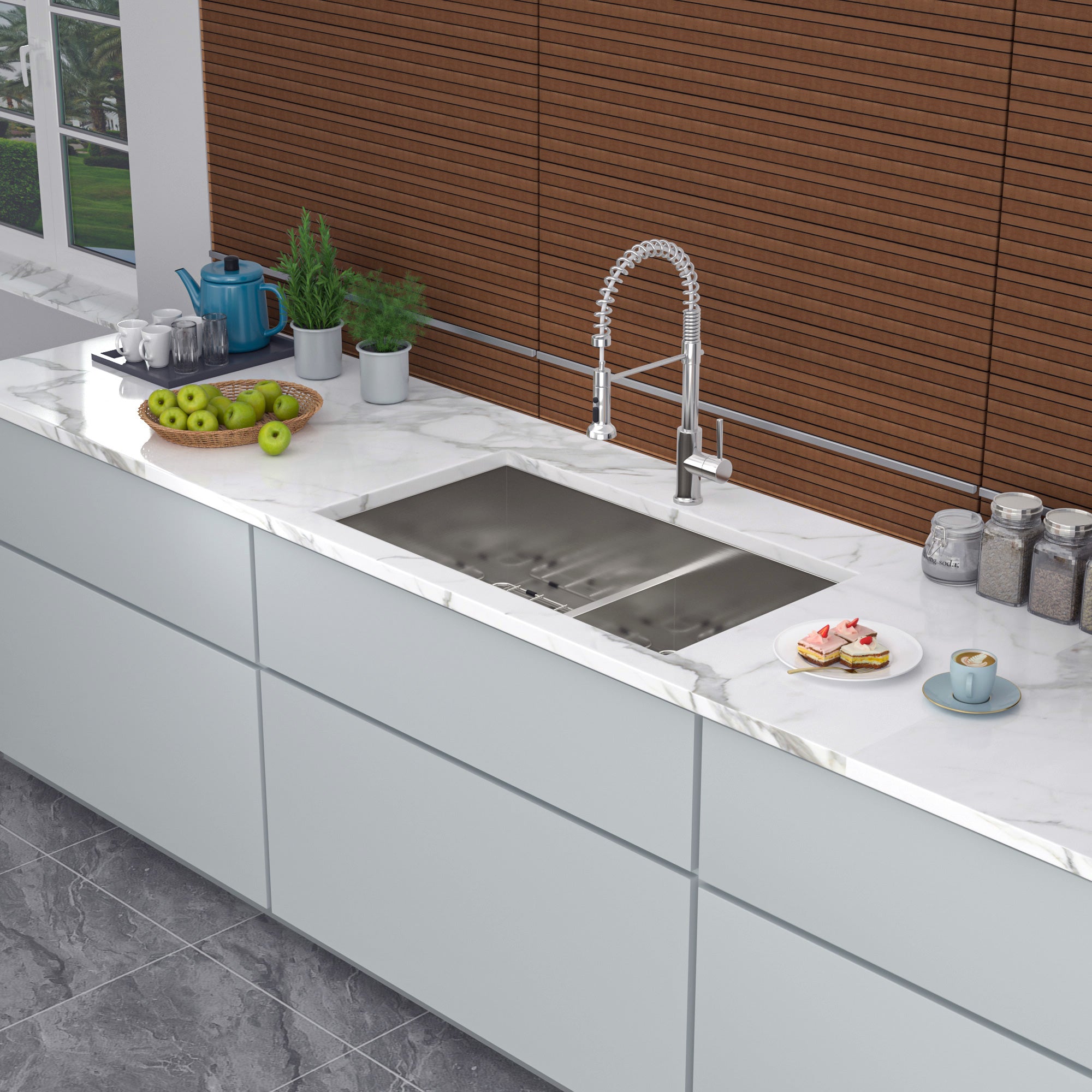 Undermount Double Bowl Stainless Steel Kitchen Sink
