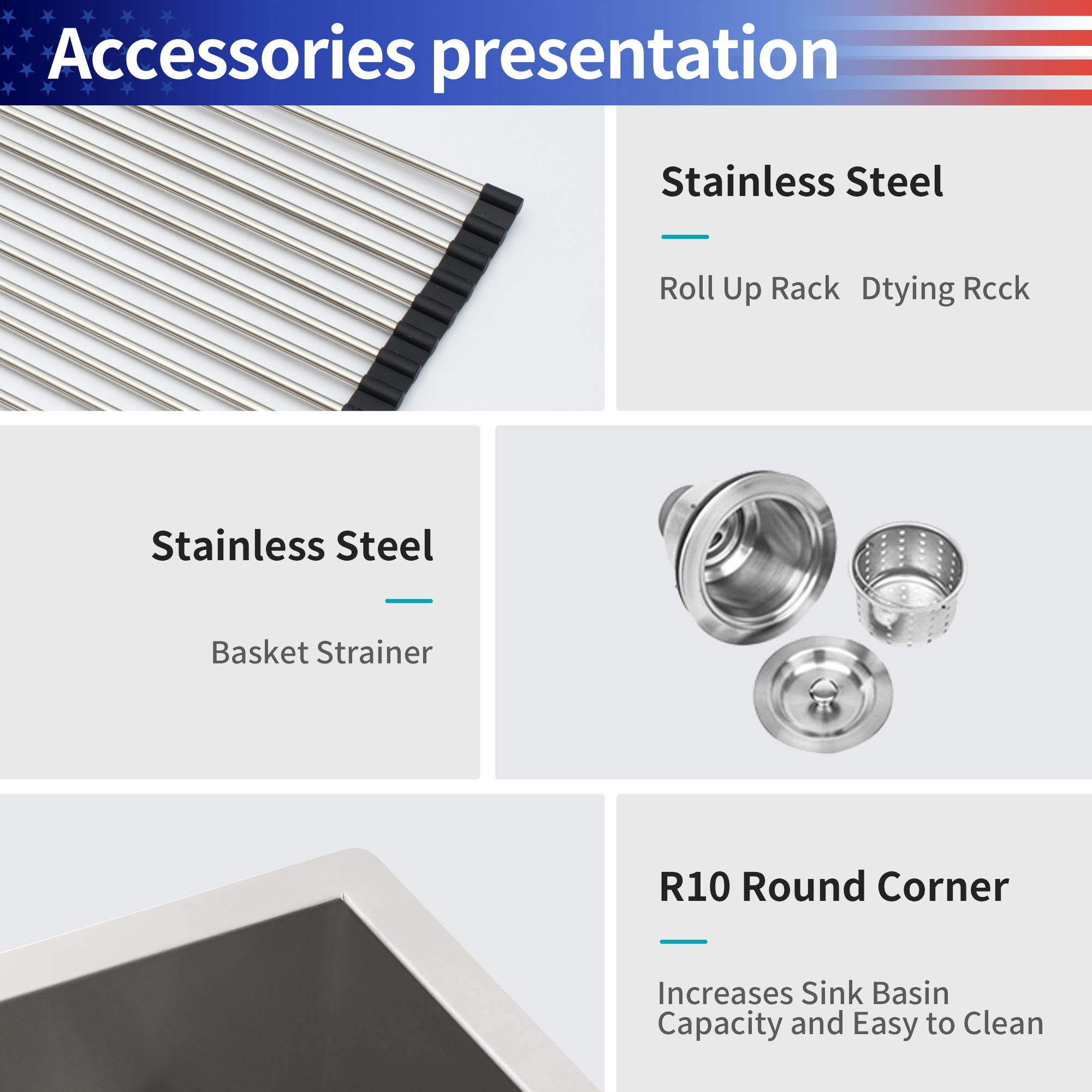 Undermount Double Bowl Stainless Steel Kitchen Sink