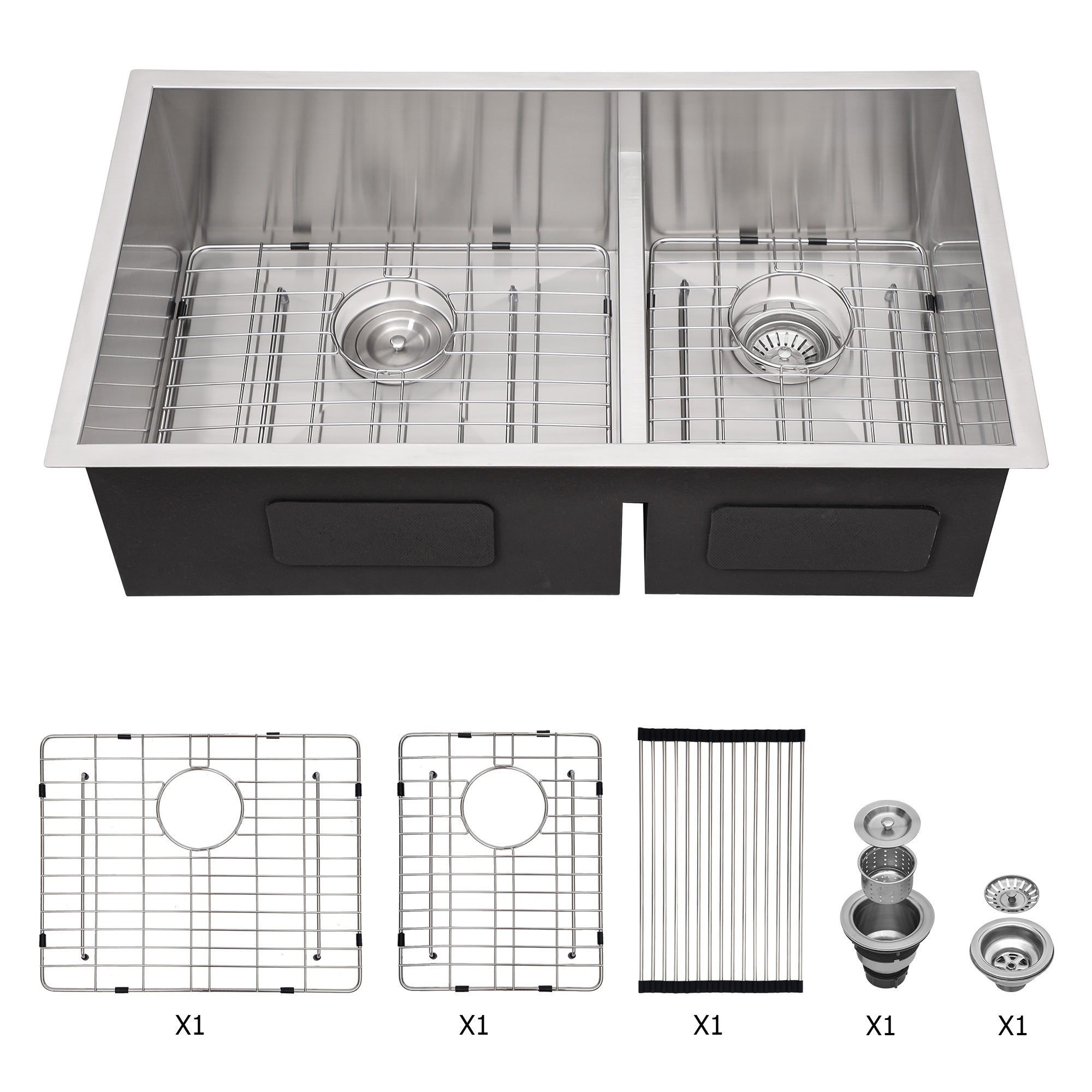 Undermount Double Bowl Stainless Steel Kitchen Sink