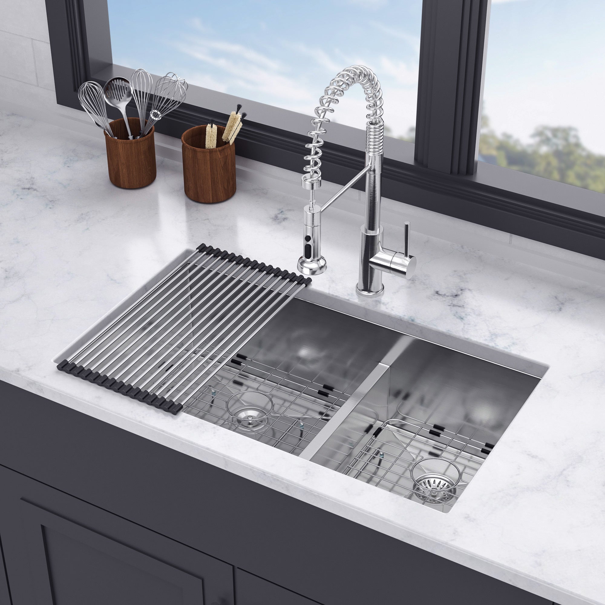 Undermount Double Bowl Stainless Steel Kitchen Sink