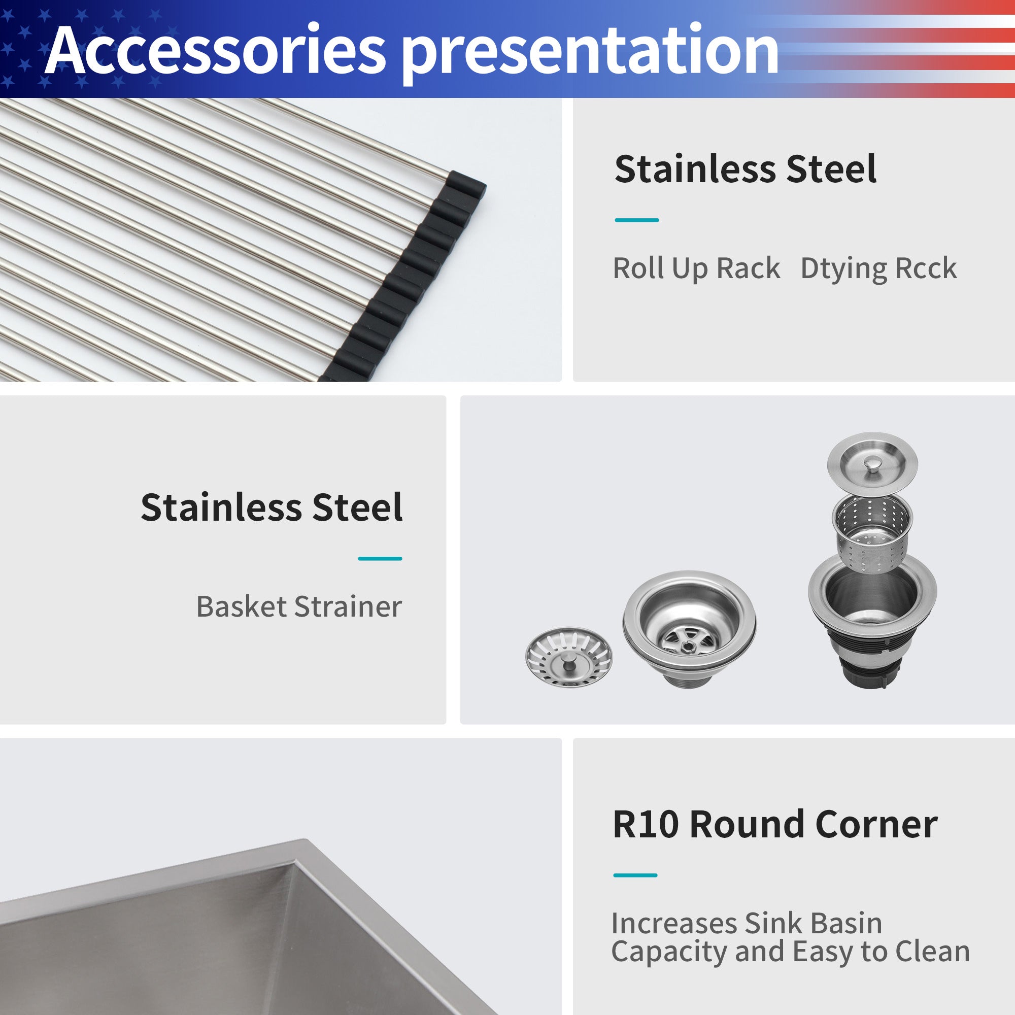 Undermount Double Bowl Stainless Steel Kitchen Sink