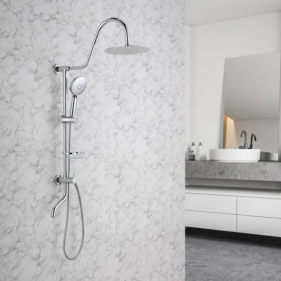 Shower system with Rain Shower Head Handheld Shower and Water Spout