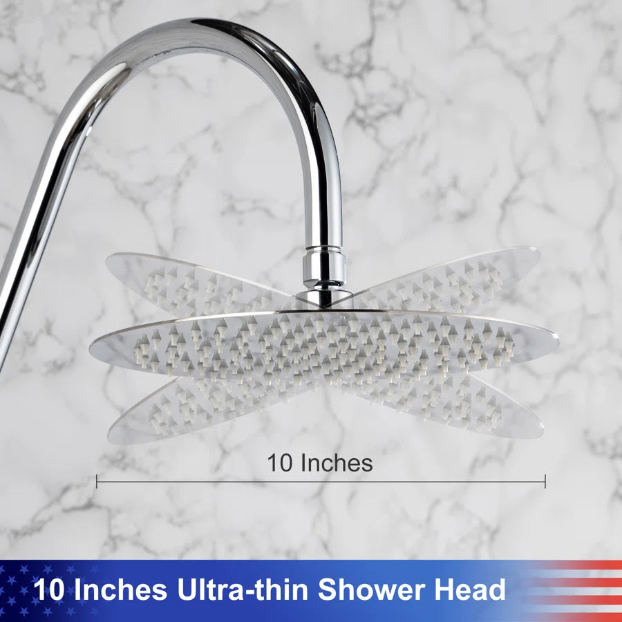 Shower system with Rain Shower Head Handheld Shower and Water Spout