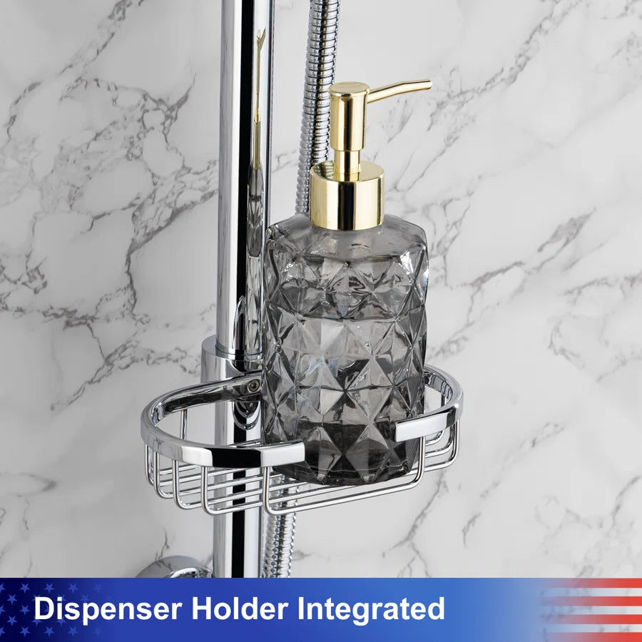 Shower system with Rain Shower Head Handheld Shower and Water Spout