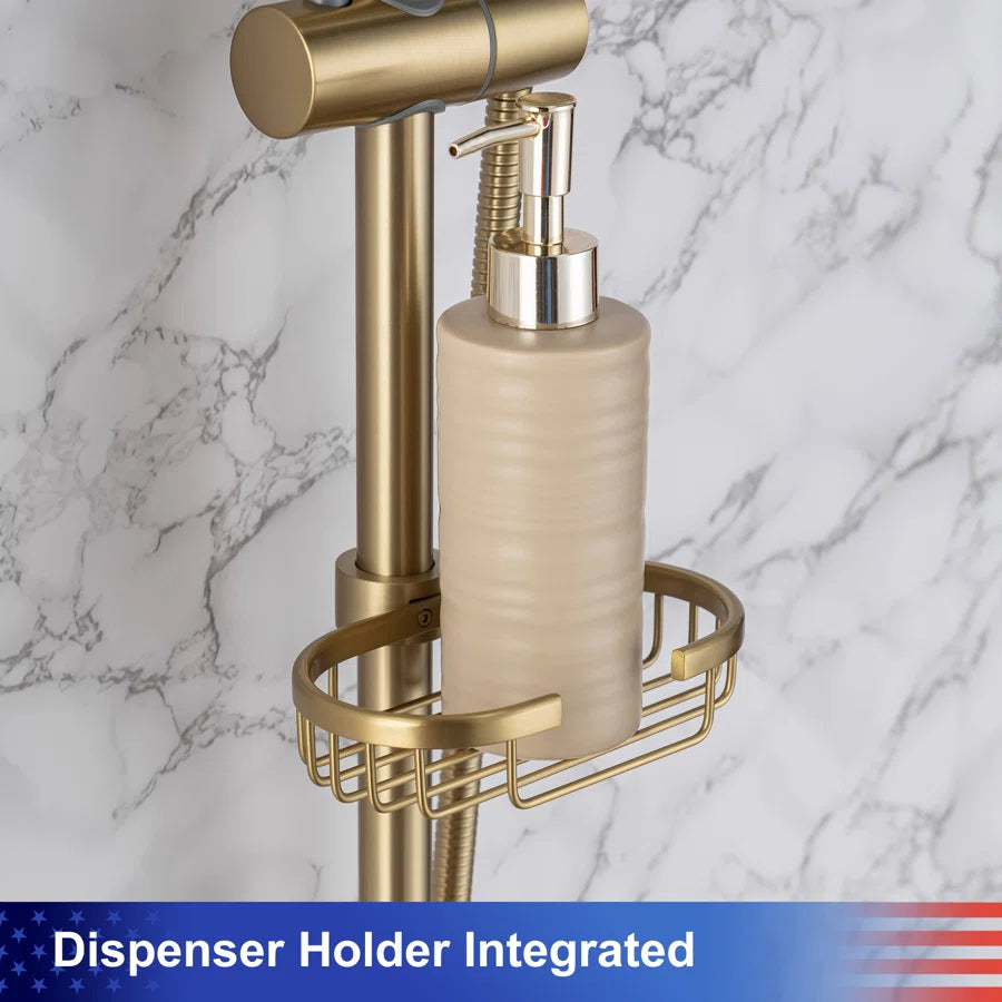 Shower system with Rain Shower Head Handheld Shower and Water Spout