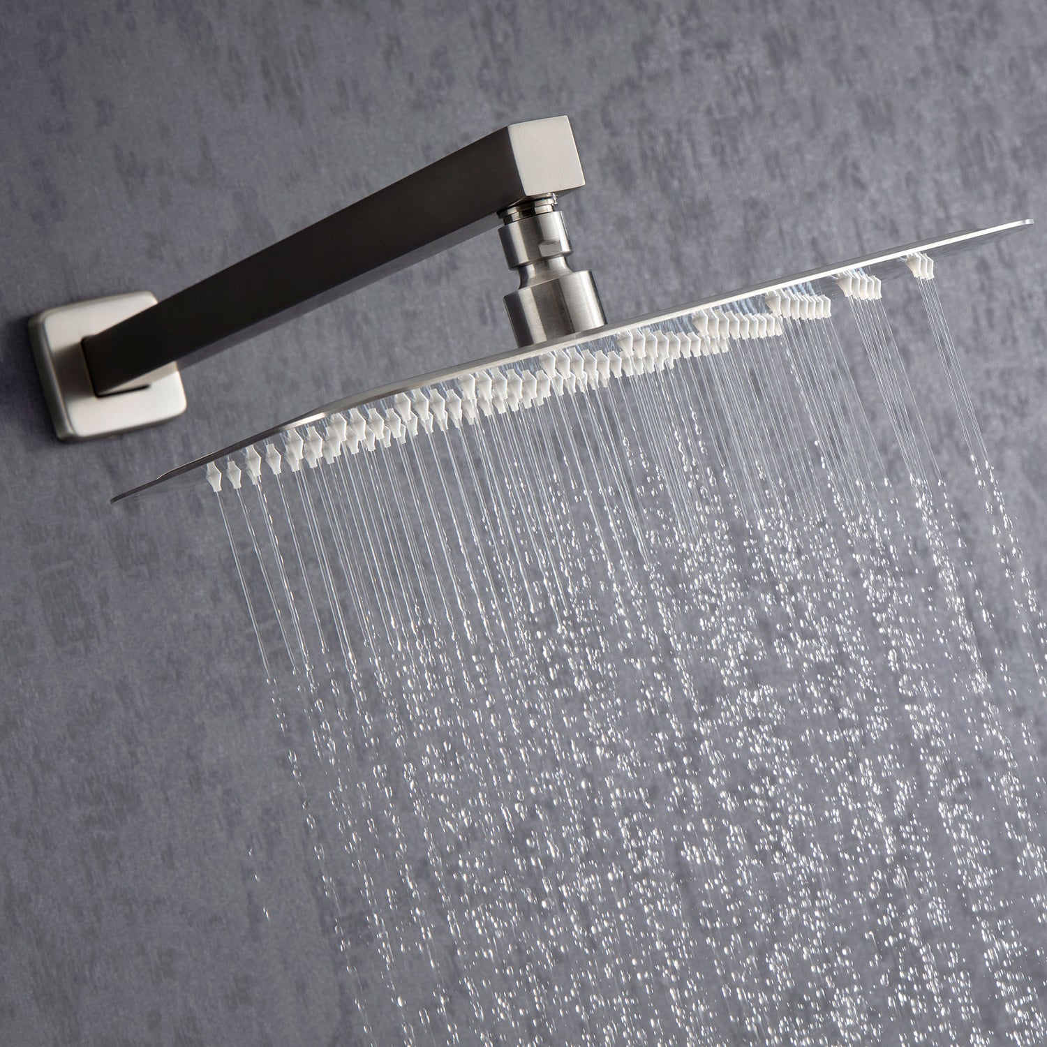 12" Shower Head 2-way Wall-Mount Square Shower Faucet with Rough in-Valve