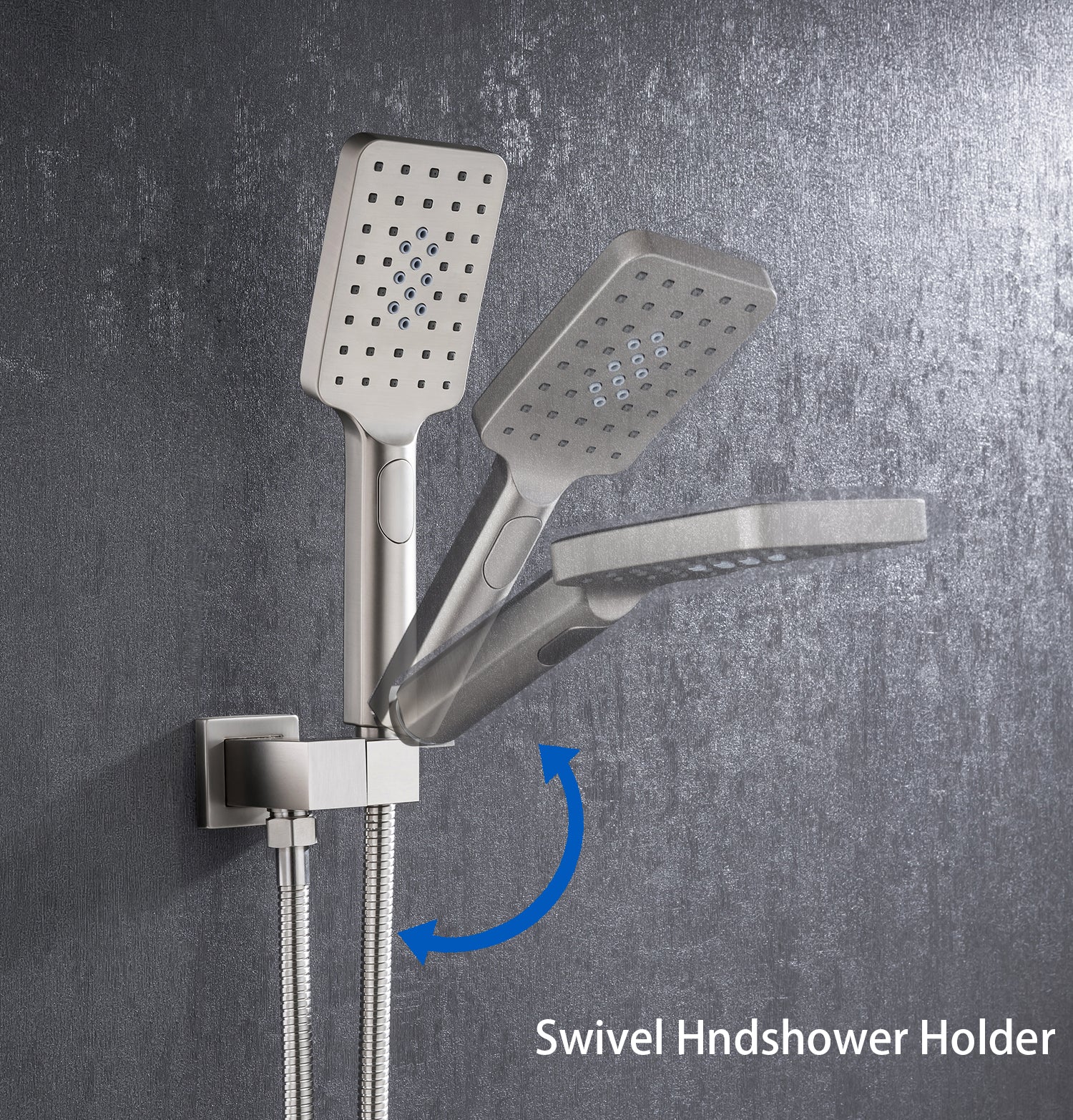 12" Shower Head 2-way Wall-Mount Square Shower Faucet with Rough in-Valve