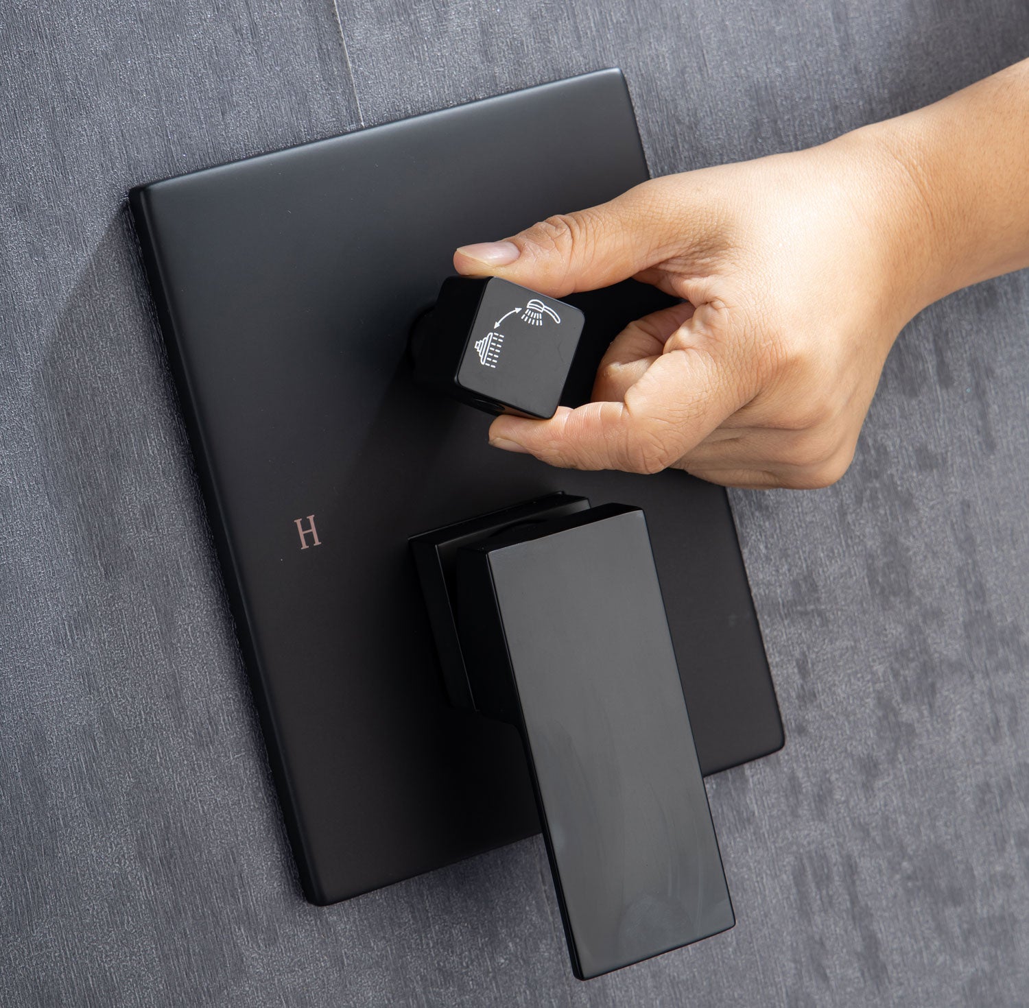 12" Shower Head 2-way Wall-Mount Square Shower Faucet with Rough in-Valve