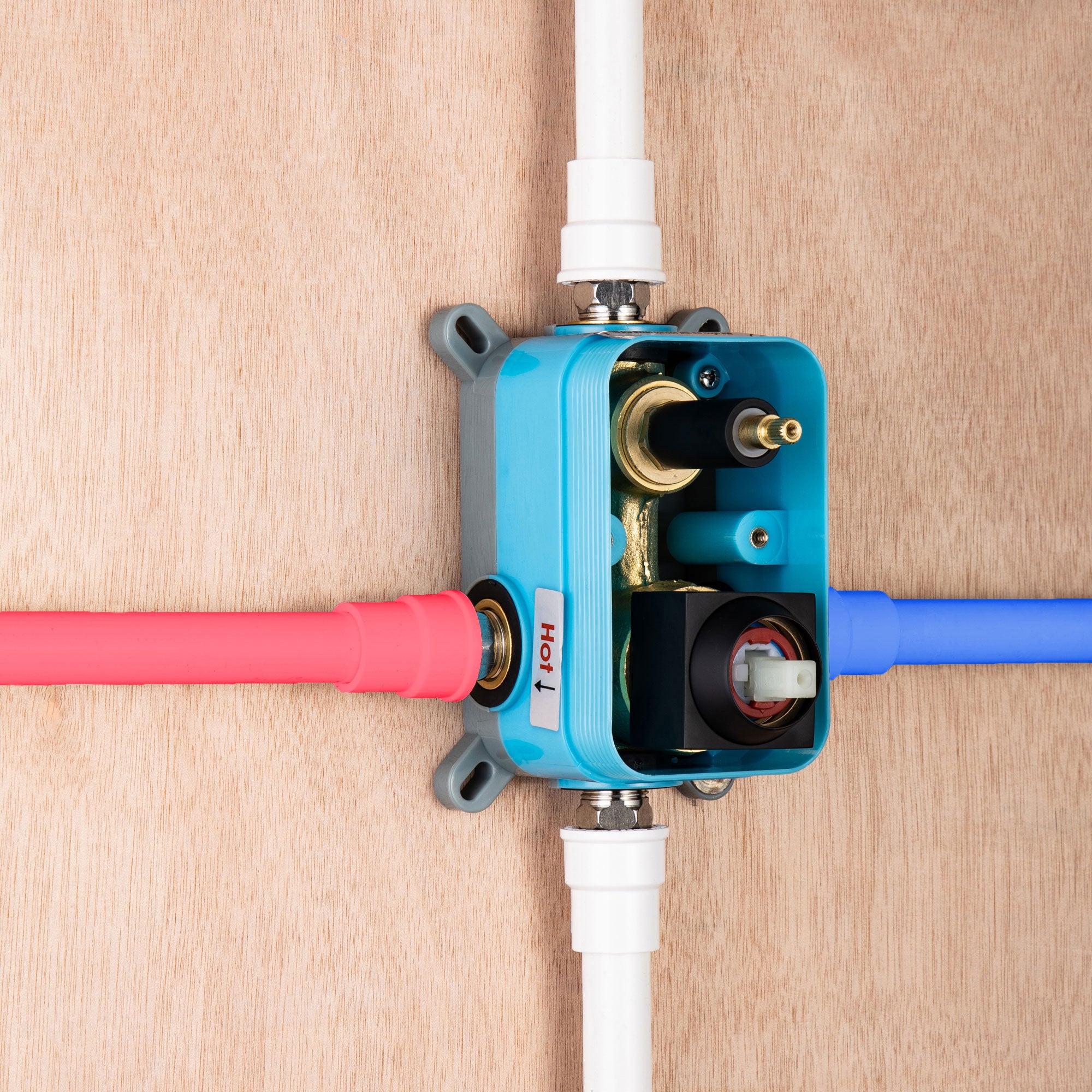 12" Shower Head 2-way Wall-Mount Square Shower Faucet with Rough in-Valve