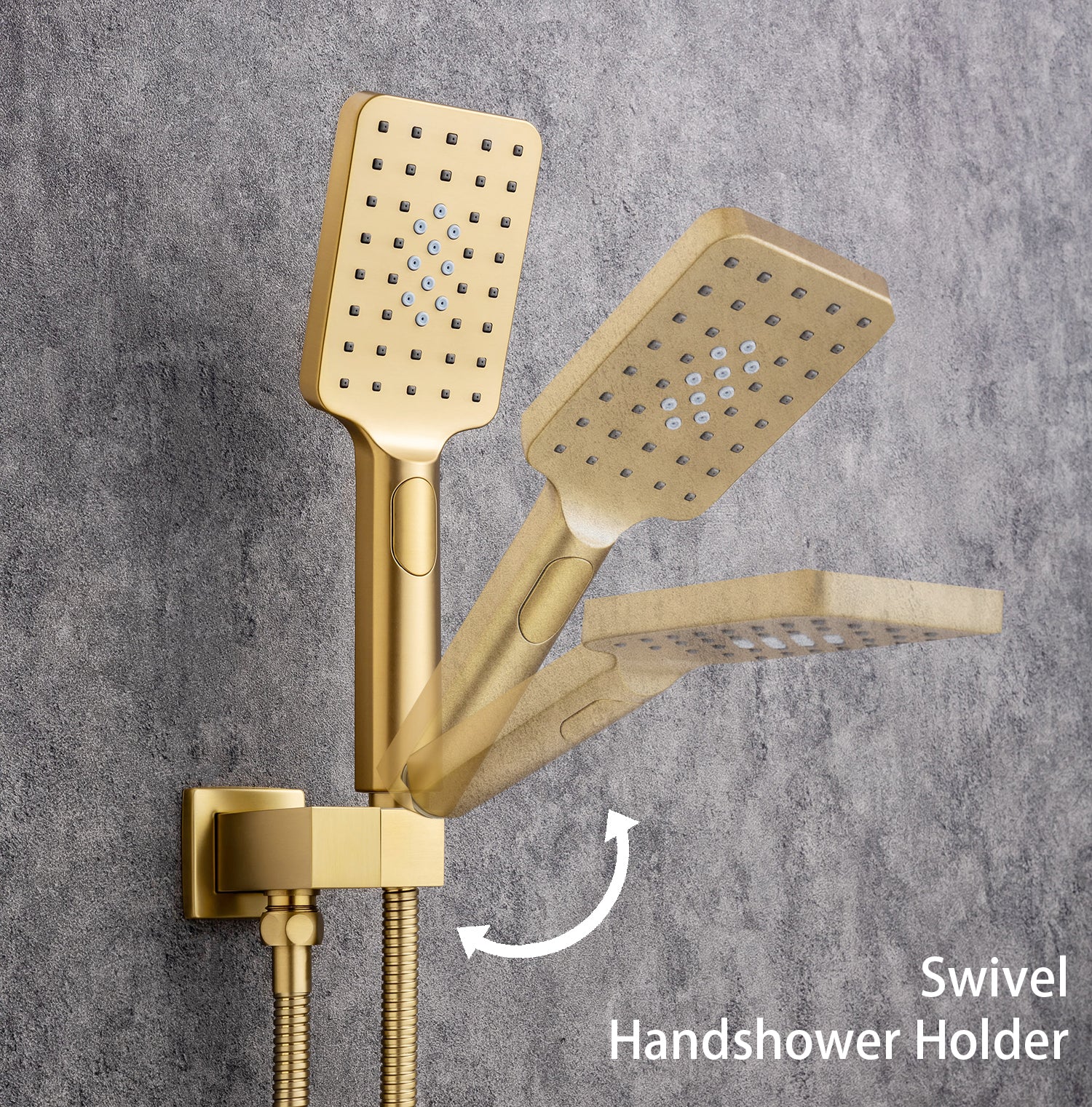 12" Shower Head 2-way Wall-Mount Square Shower Faucet with Rough in-Valve