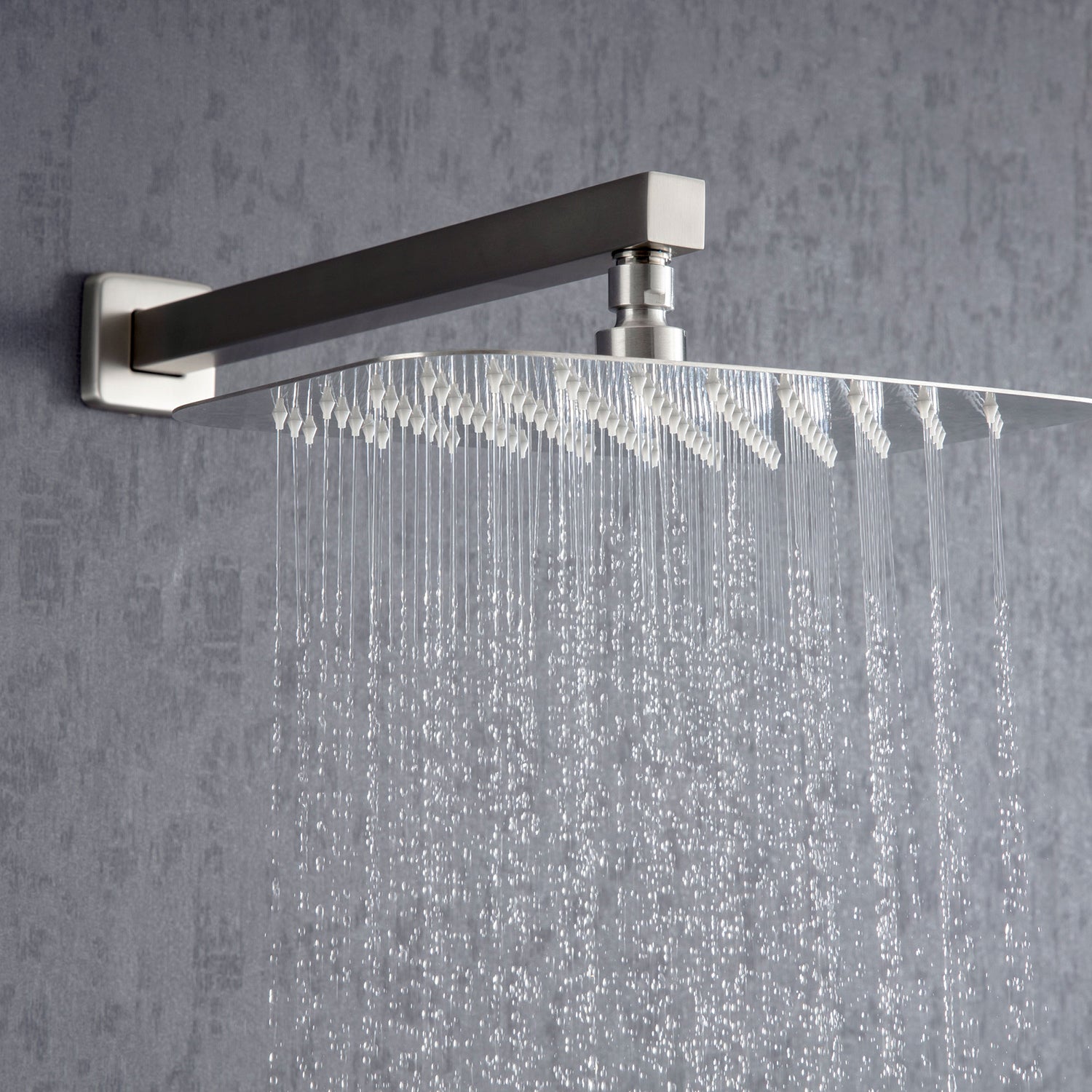 12" Shower Head 3-way Wall-Mount Square Shower Faucet with Rough-in Valve