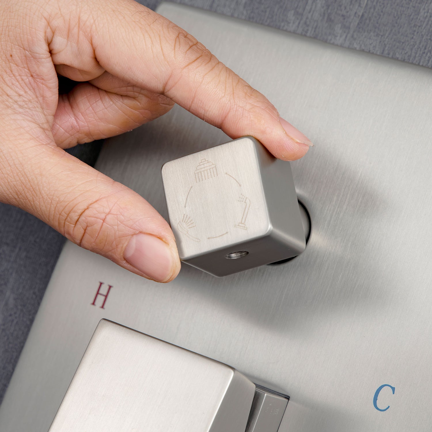 12" Shower Head 3-way Wall-Mount Square Shower Faucet with Rough-in Valve