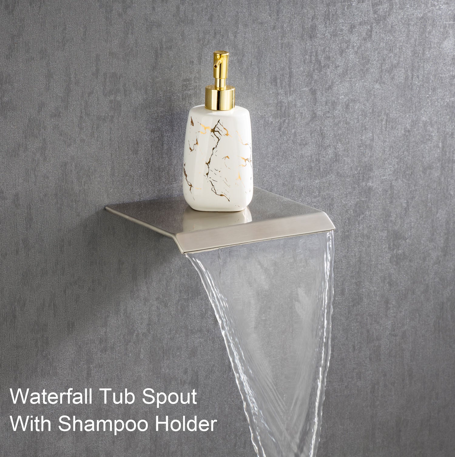 12" Shower Head 3-way Wall-Mount Square Shower Faucet with Rough-in Valve