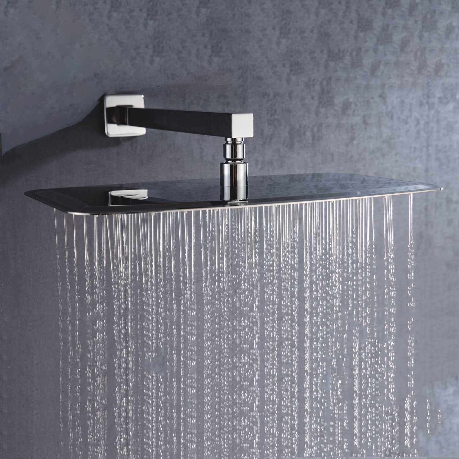 12" Shower Head 3-way Wall-Mount Square Shower Faucet with Rough-in Valve