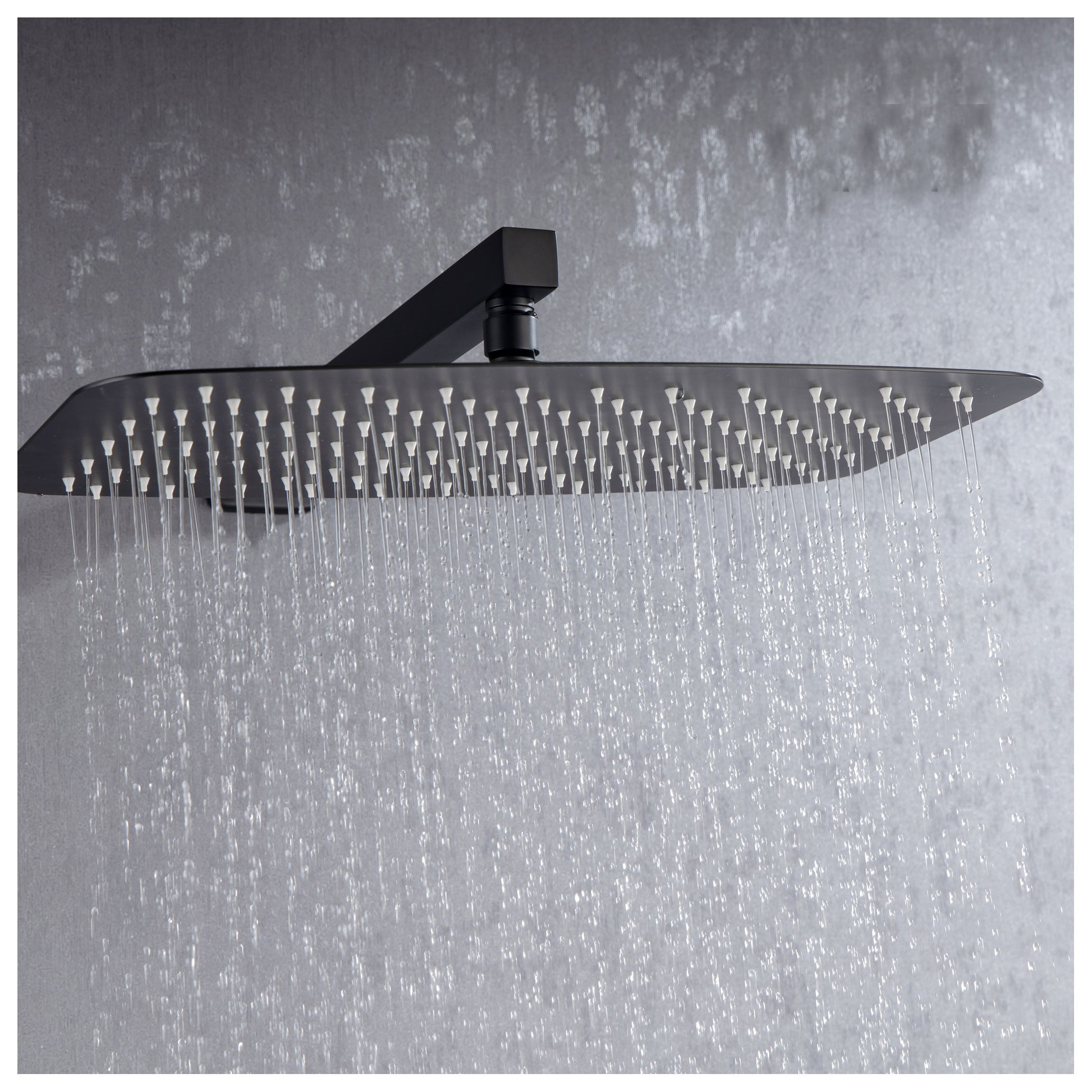 12" Shower Head 3-way Wall-Mount Square Shower Faucet with Rough-in Valve