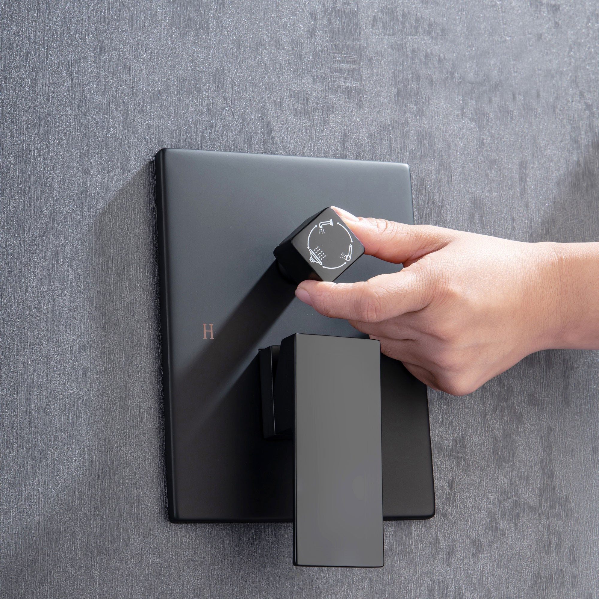 12" Shower Head 3-way Wall-Mount Square Shower Faucet with Rough-in Valve