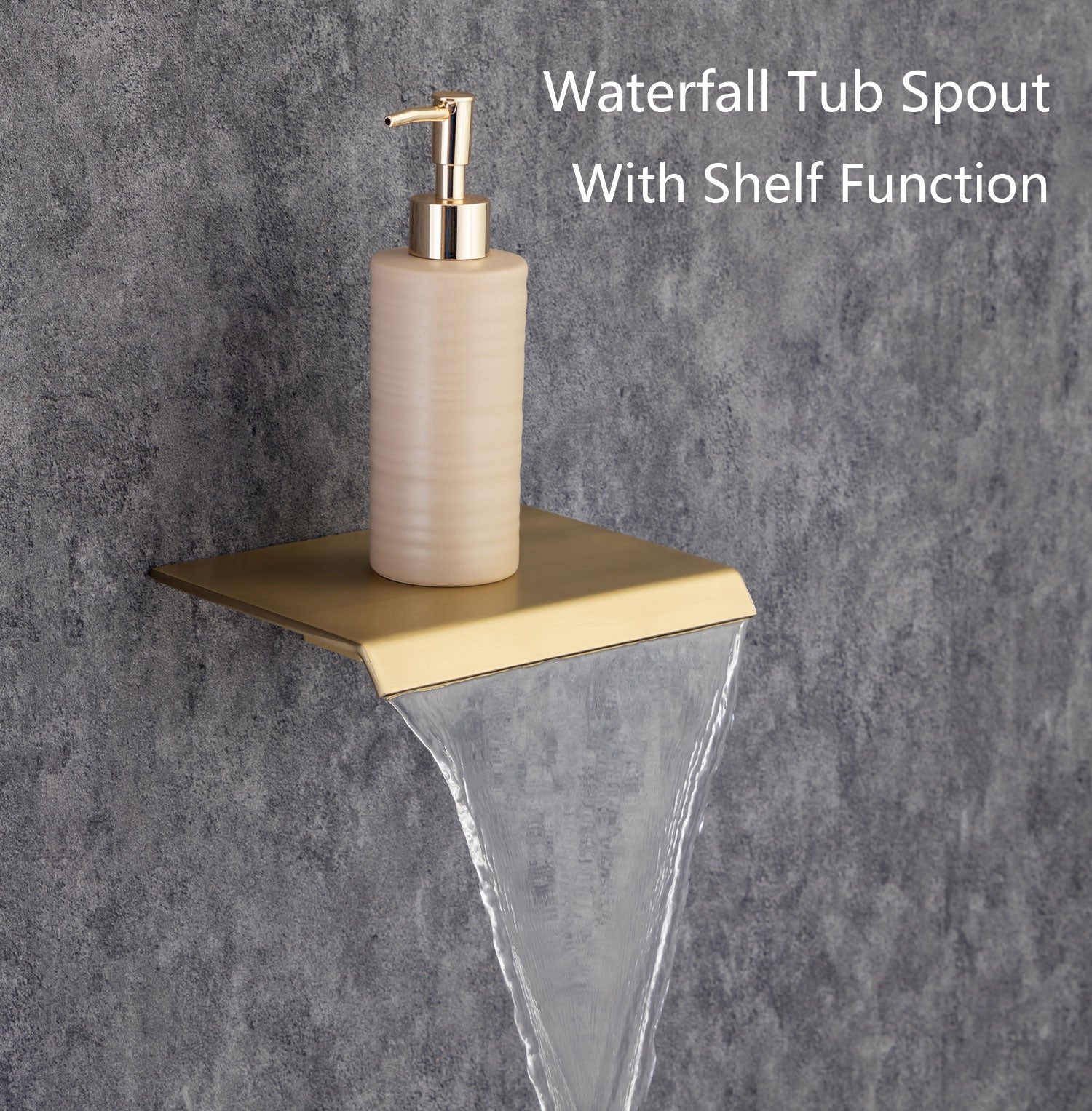 12" Shower Head 3-way Wall-Mount Square Shower Faucet with Rough-in Valve