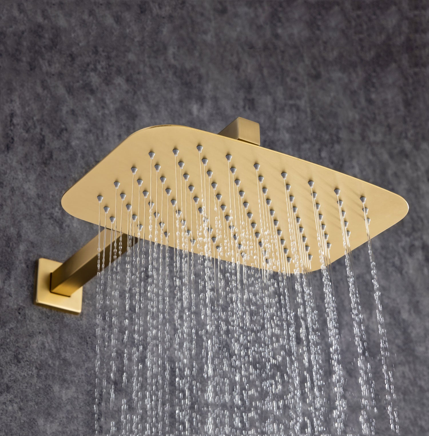 12" Shower Head 3-way Wall-Mount Square Shower Faucet with Rough-in Valve