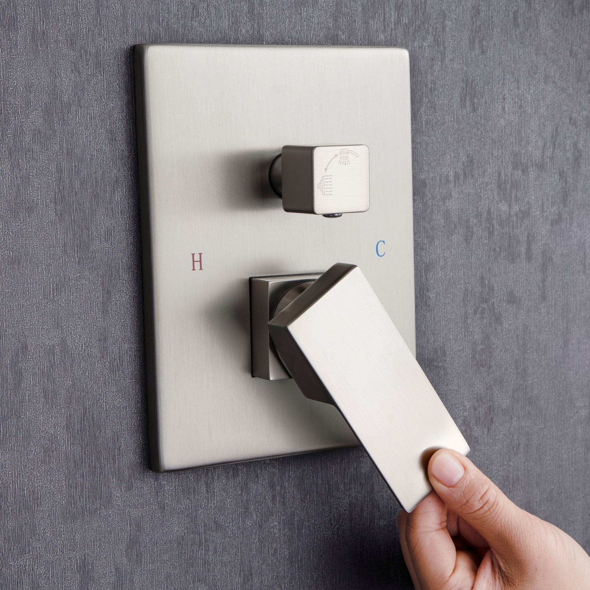 12" Wall Mount Complete Shower System with Rough-in Valve