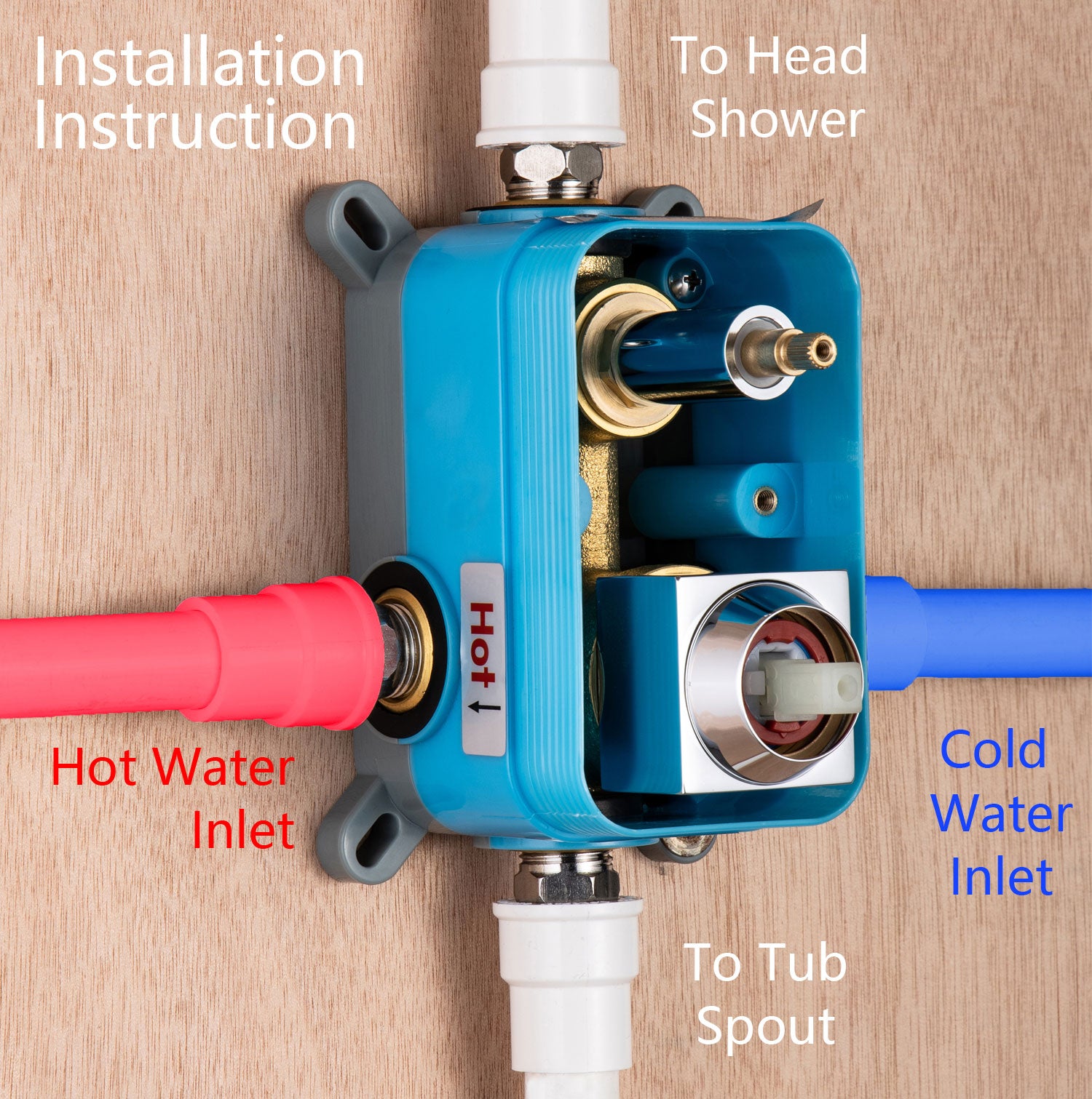 12" Wall Mount Complete Shower System with Rough-in Valve